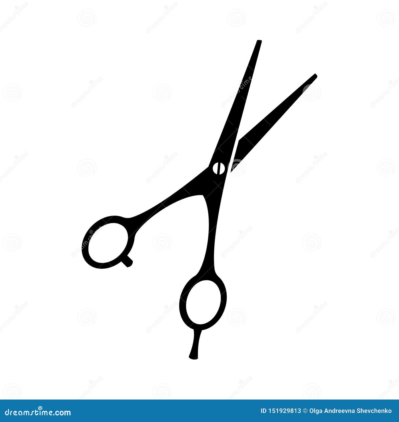 Download Black And White Open Scissors Silhouette Stock Vector ...