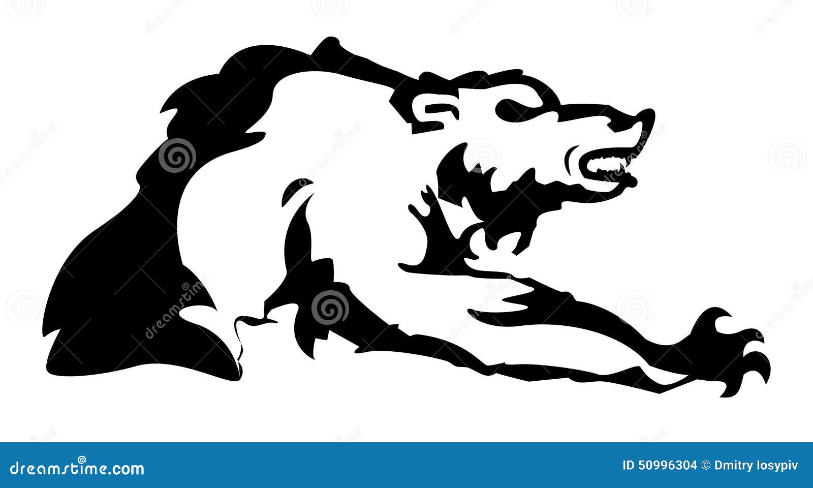 Black and White Outline Bear Illustration Stock Vector Illustration of animals, black 50996304