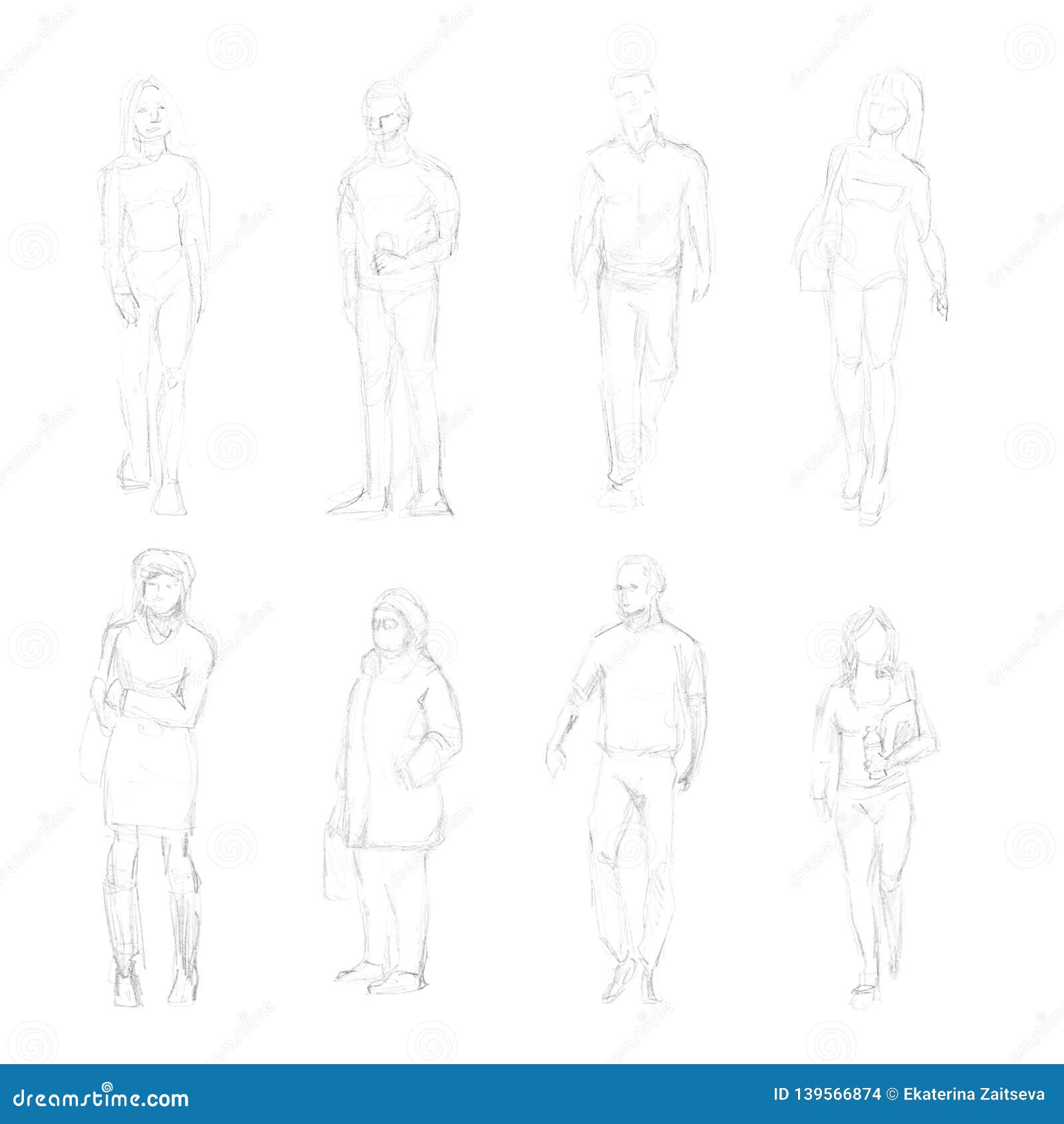 How to Draw Cartoon People Figures Moving in Different Movements and  Actions Drawing Lesson - How to Draw Step by Step Drawing Tutorials