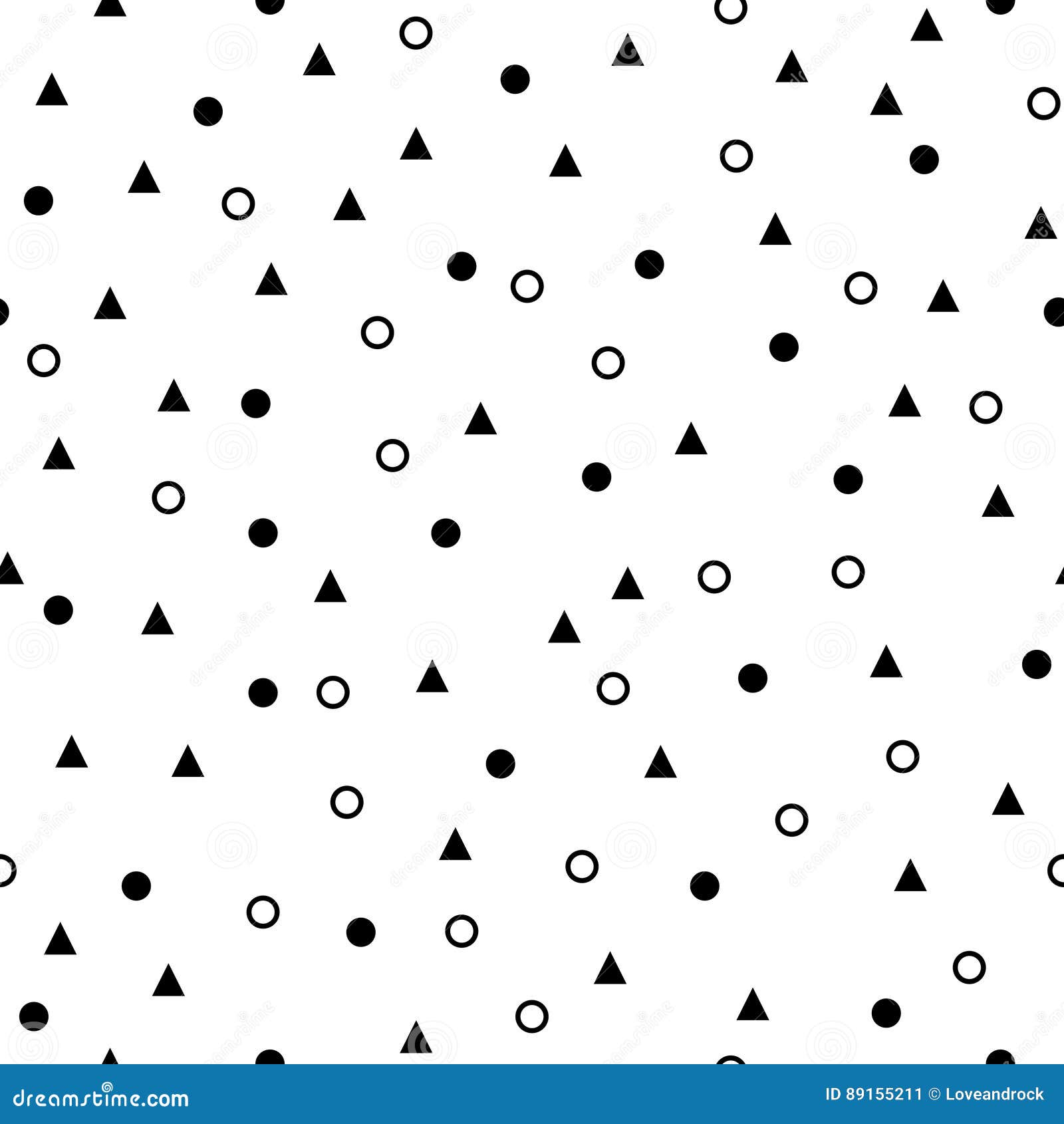 black and white pattern background with tiangles and circles