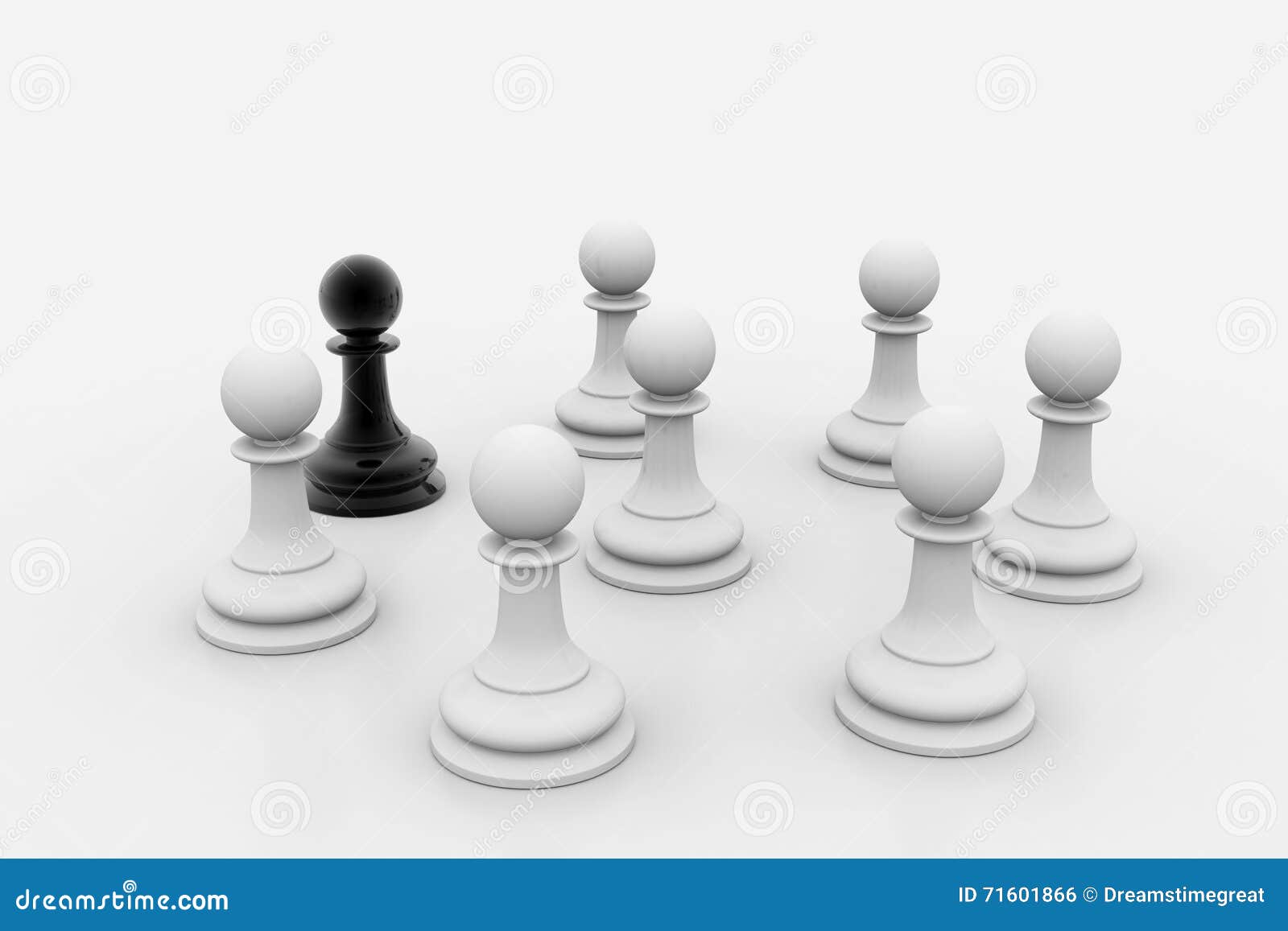 Black and white pawns stock illustration. Illustration of success ...