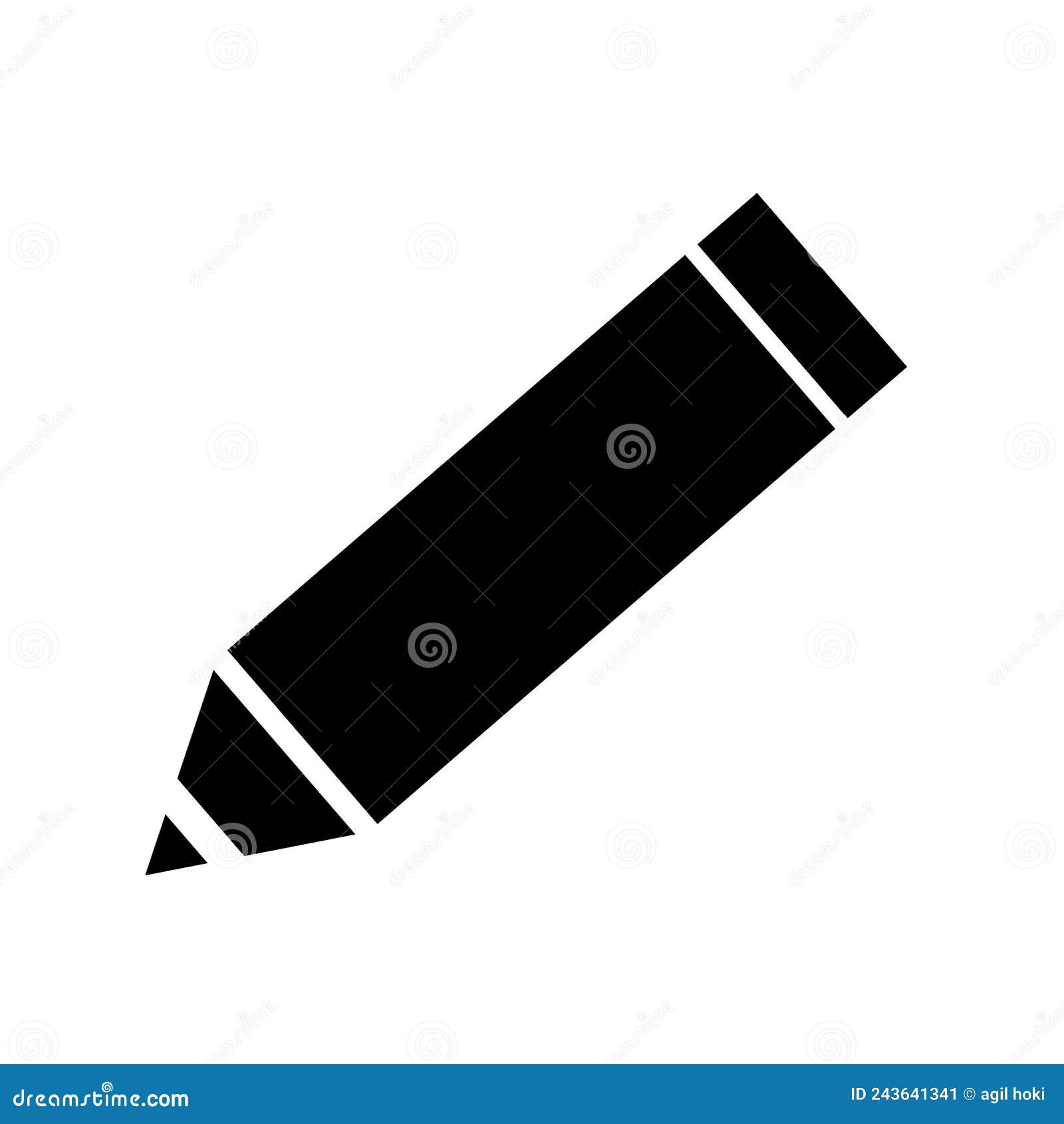 Black and White Pencil or Pen Stock Illustration Illustration of