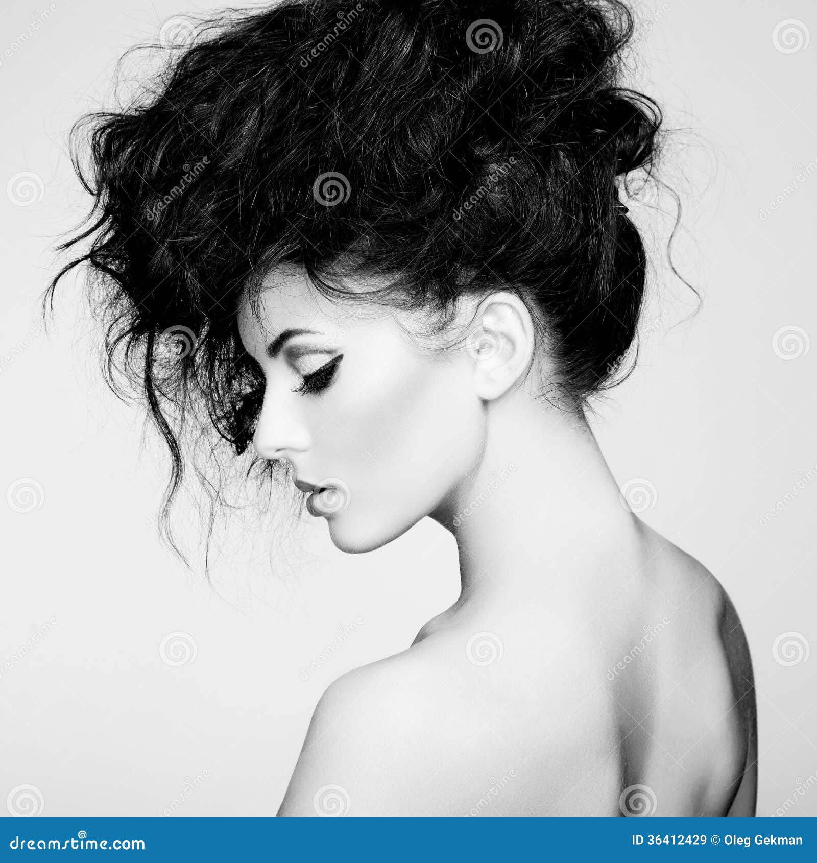 Profile Of Black Woman Stock Photo, Picture and Royalty Free Image. Image  33804575.