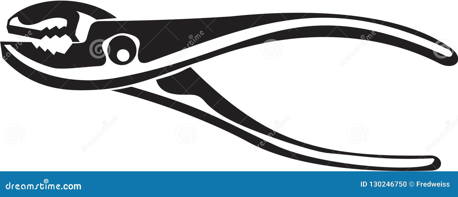 Black and White Pliers Illustration Stock Vector Illustration of tool