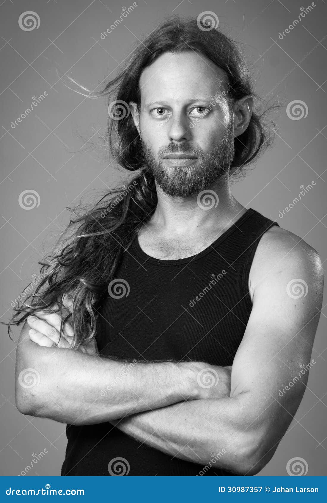 Black and White Portrait of Man Stock Image Image of masculine, handsome 30987357