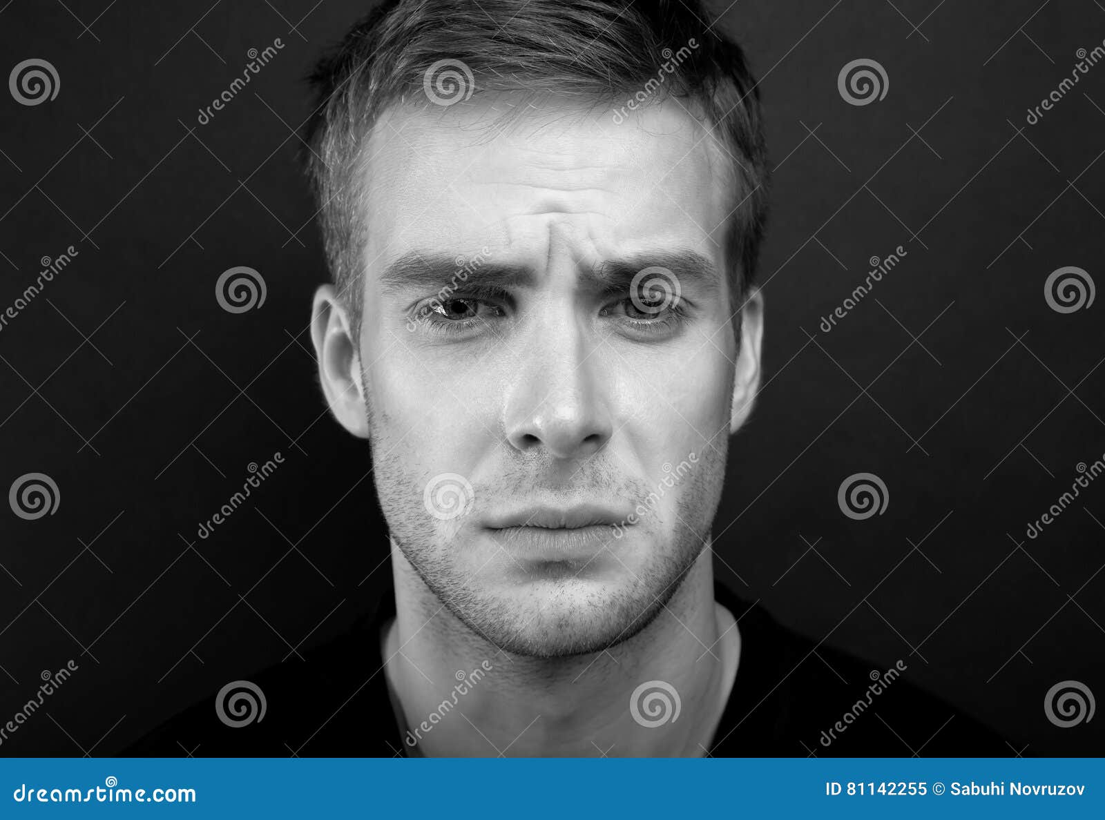 Premium Photo  Sad young african man profile view thinking in black and  white