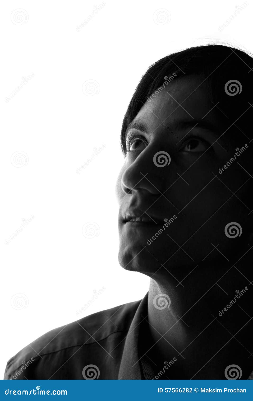 Blackandwhite Portrait of a Sad Man Stock Photo Image of black