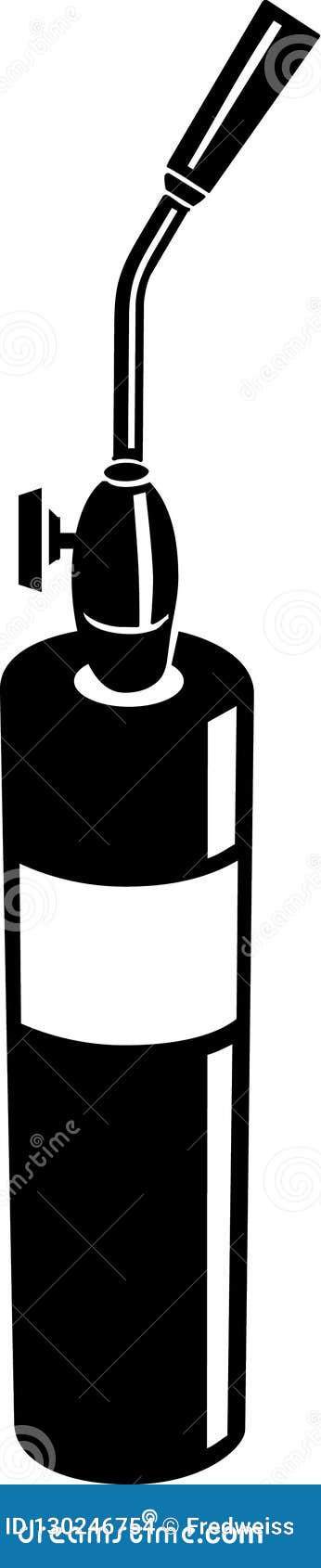 Black and White Propane Torch Illustration Stock Vector - Illustration