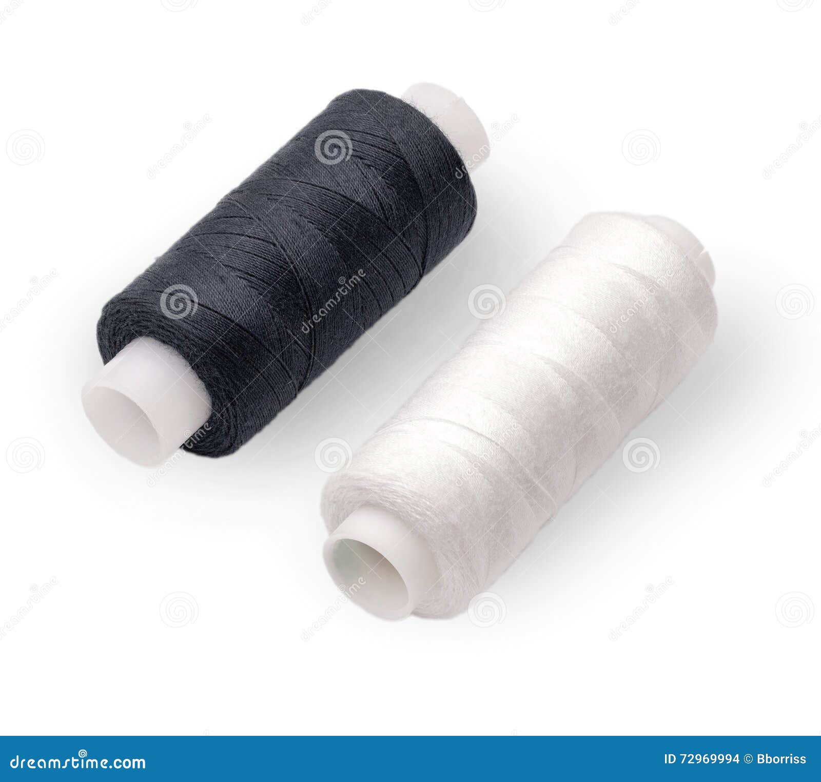 Black and White Reel with Threads Stock Photo - Image of embroidery, silk:  72969994