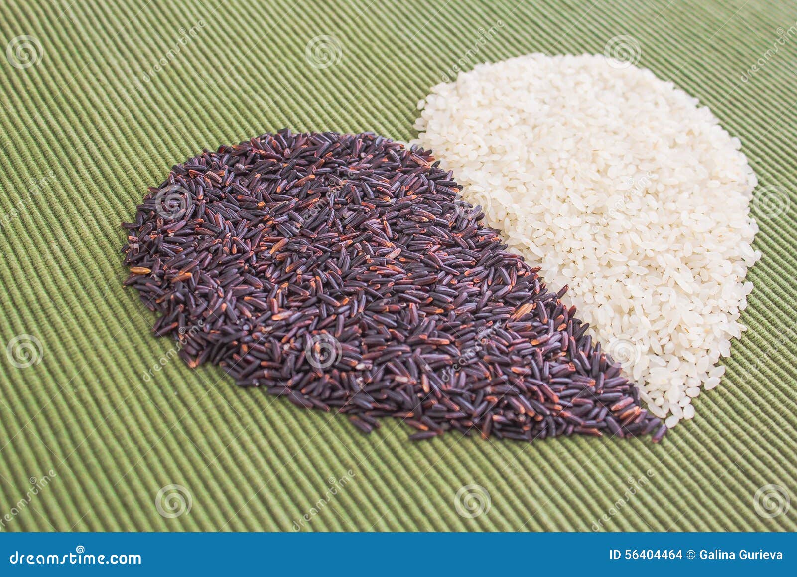 Black and white rice heart stock photo. Image of healthy 56404464