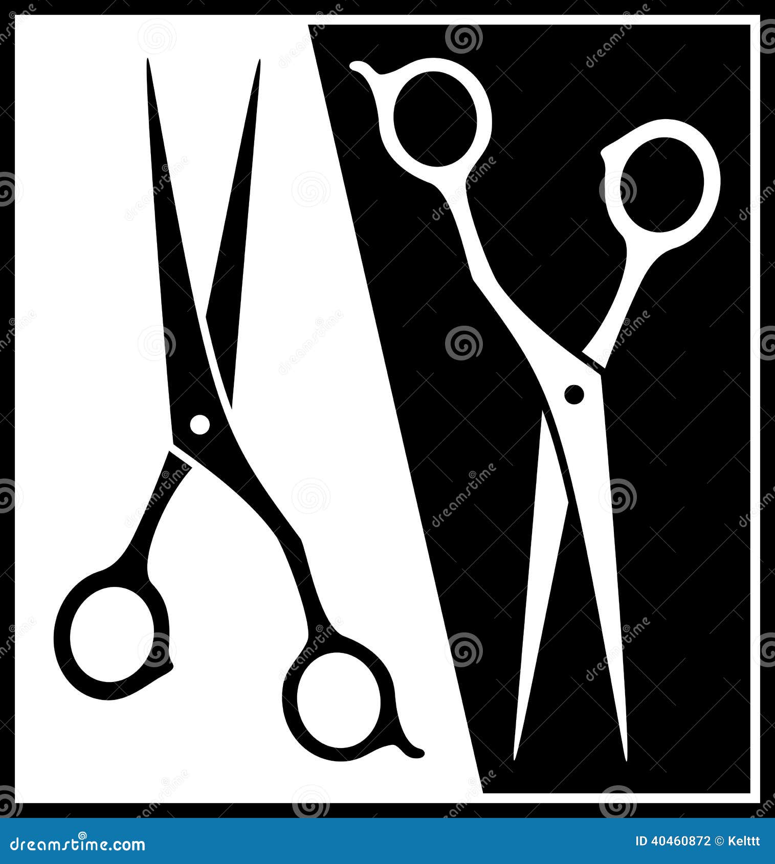 Black And White Scissors Silhouette Stock Vector Illustration of