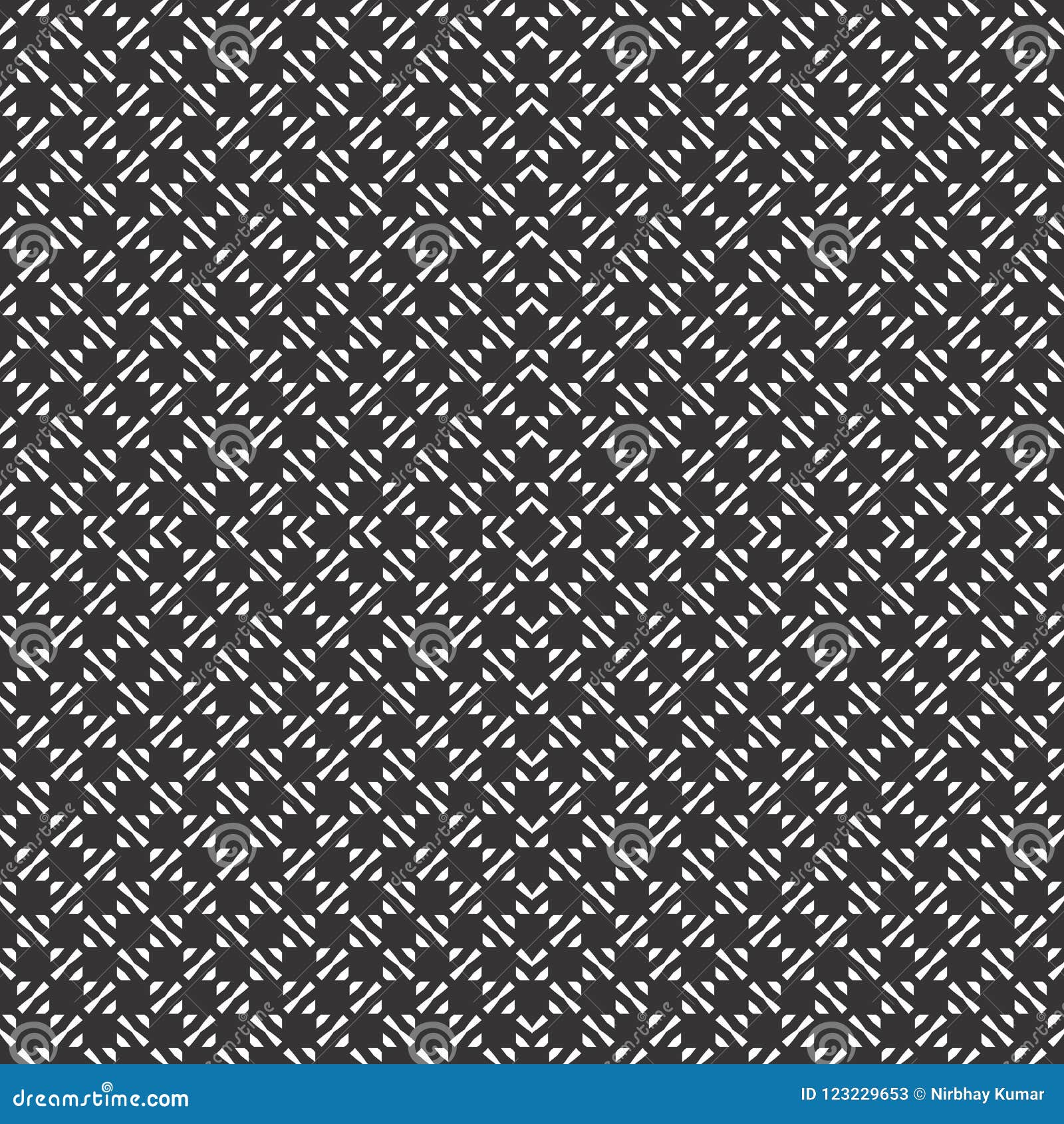 Black and White Seamless Check Geometrical Pattern Stock Vector