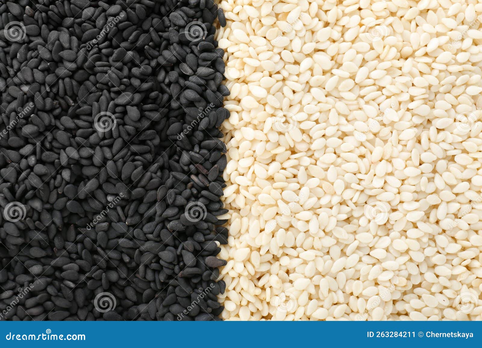 Black and White Sesame Seeds As Background, Top View Stock Image Image of organic, crop 263284211