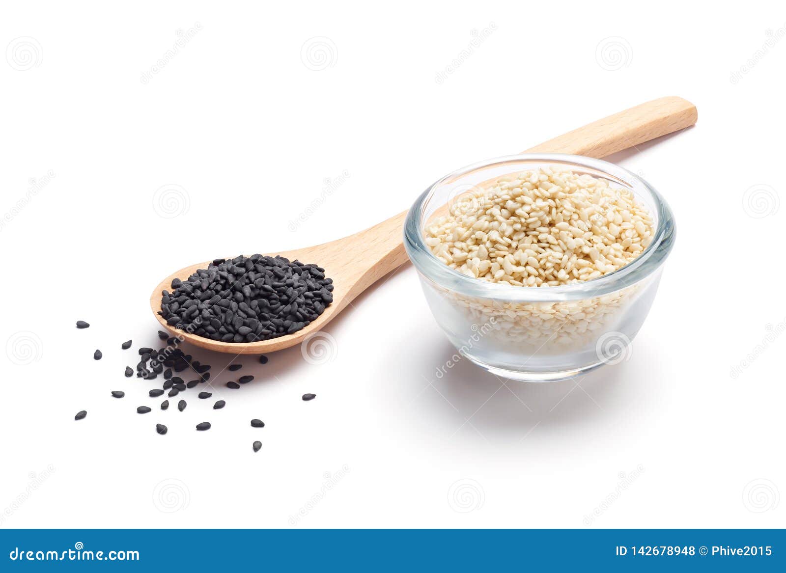 Black and White Sesame Seeds Stock Photo Image of black, organic