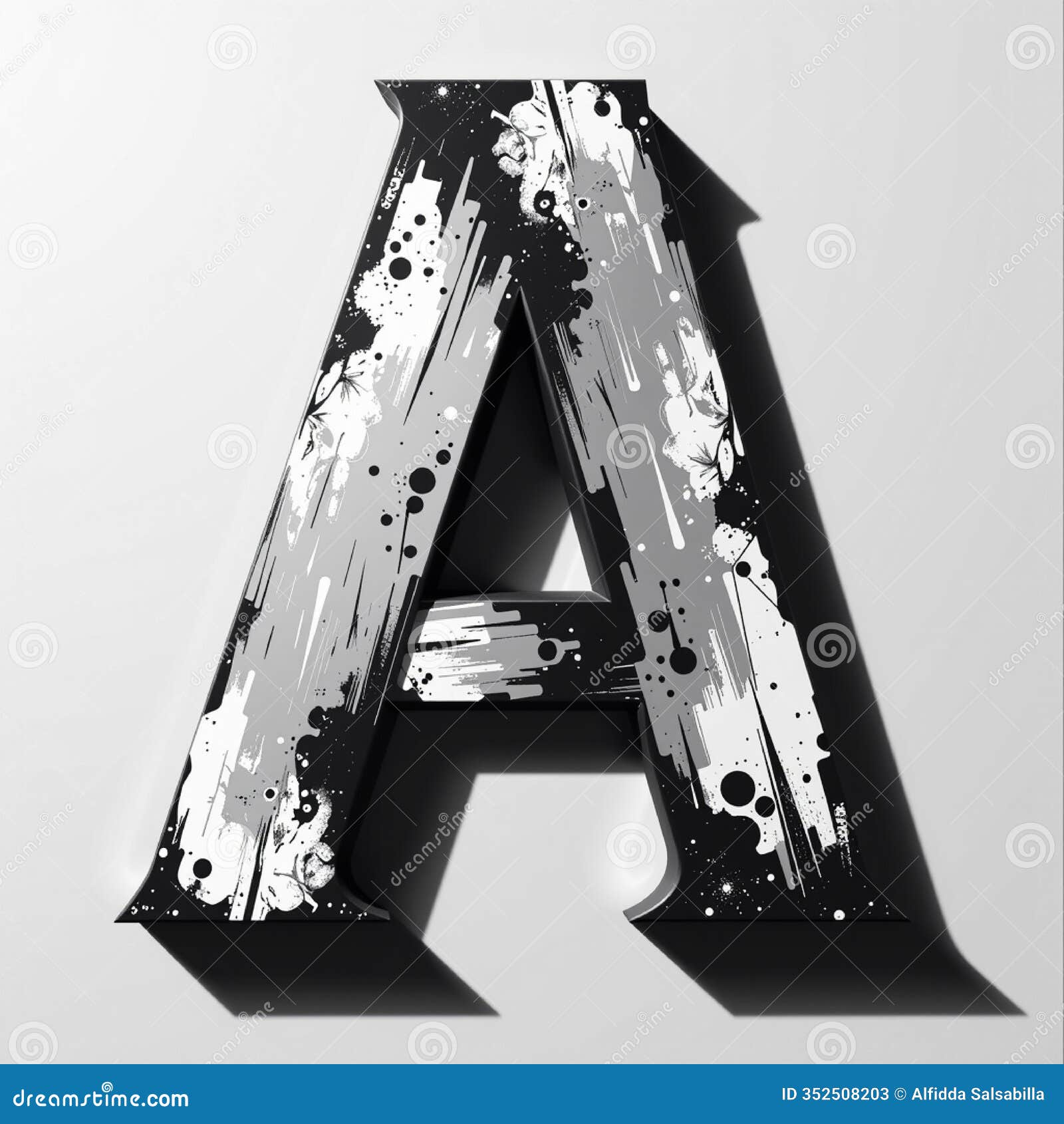 black and white alphabet 