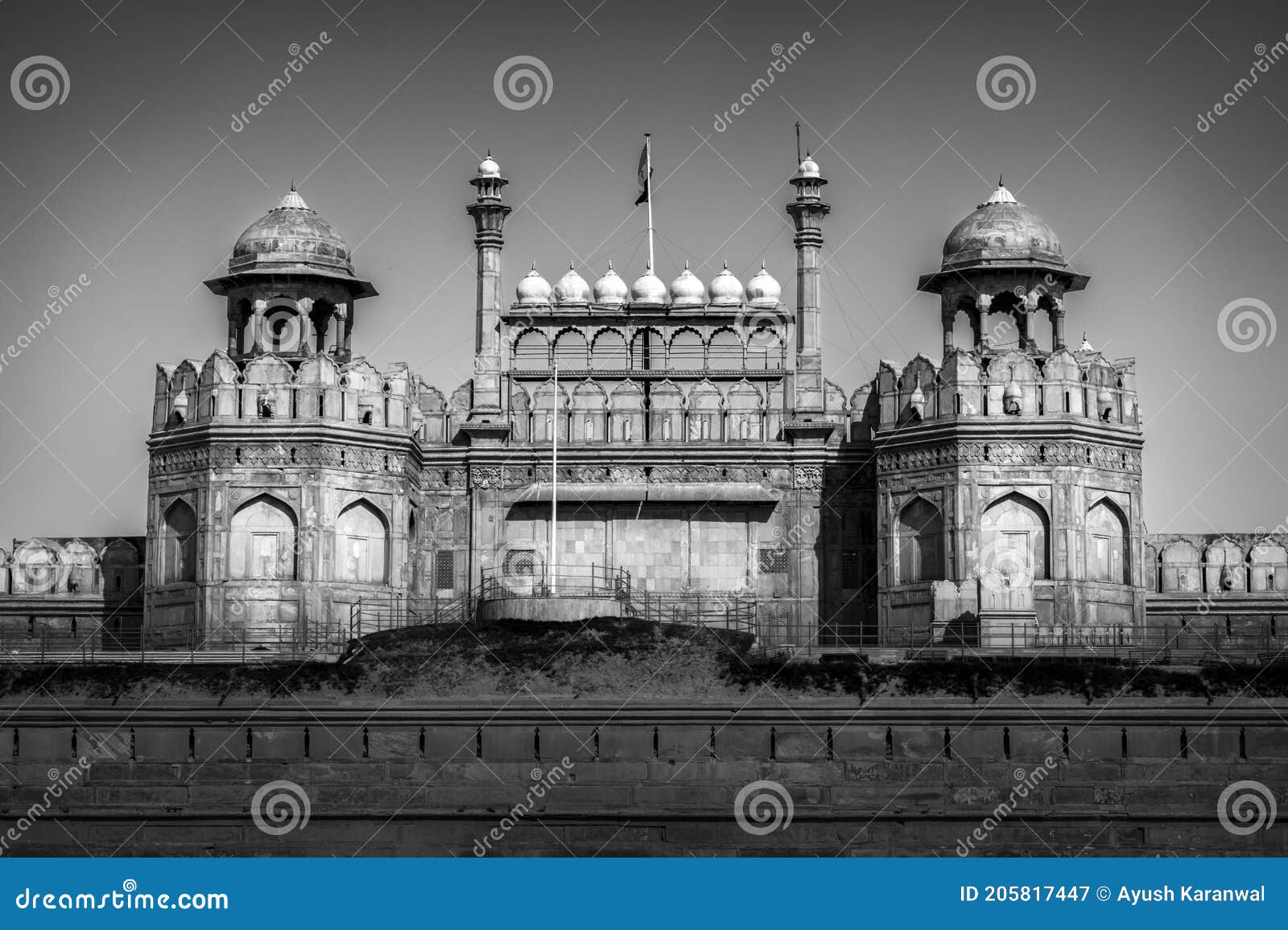 Black and White Shot of a Fort Stock Image - Image of endless, artwork ...