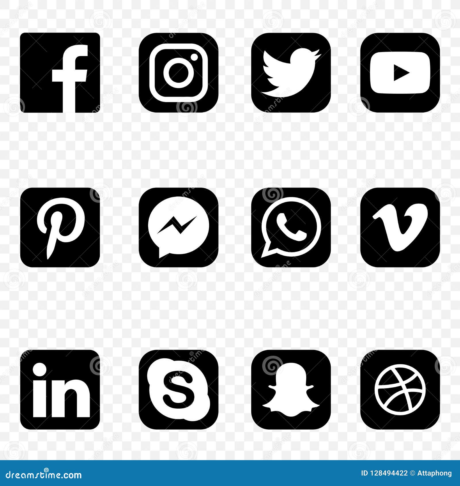 15+ Trend Terbaru Transparent Background Social Media Icons Black