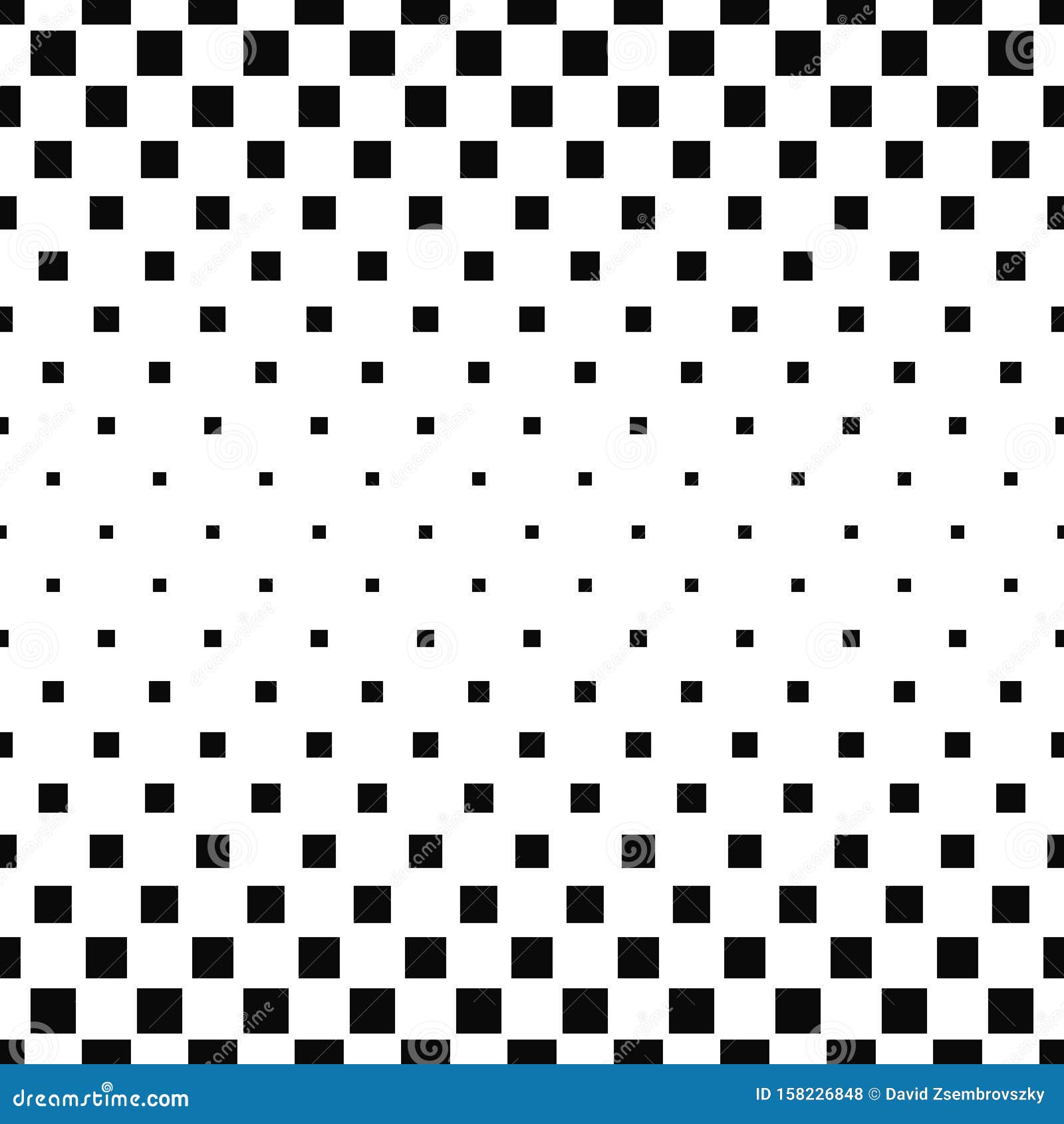 Black and White Square Pattern Background Stock Vector Illustration