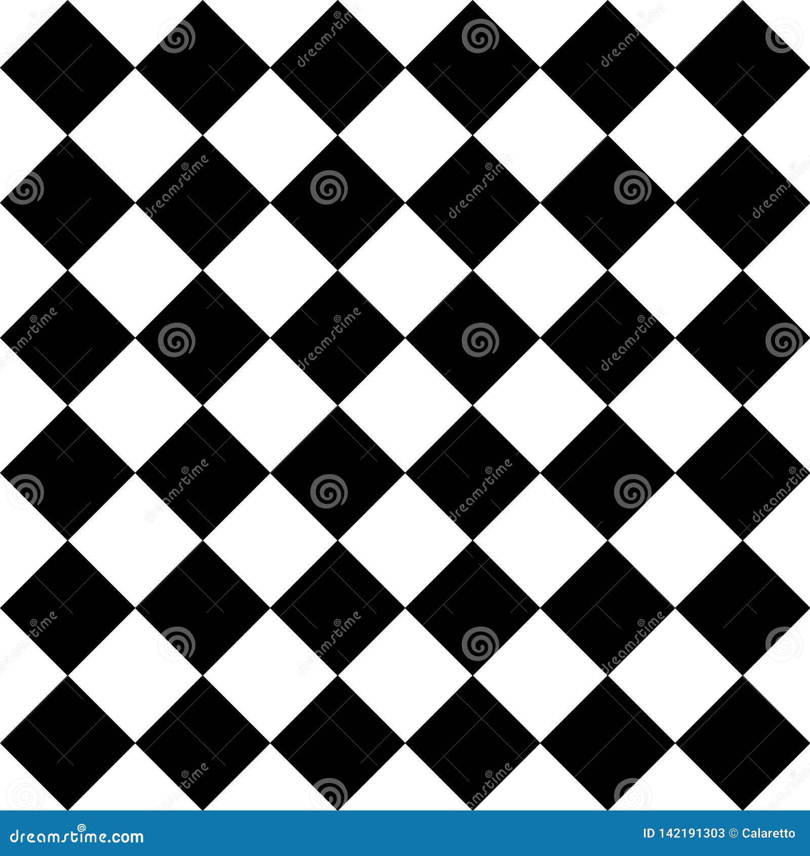 black and white square tiles checkered seamless pattern