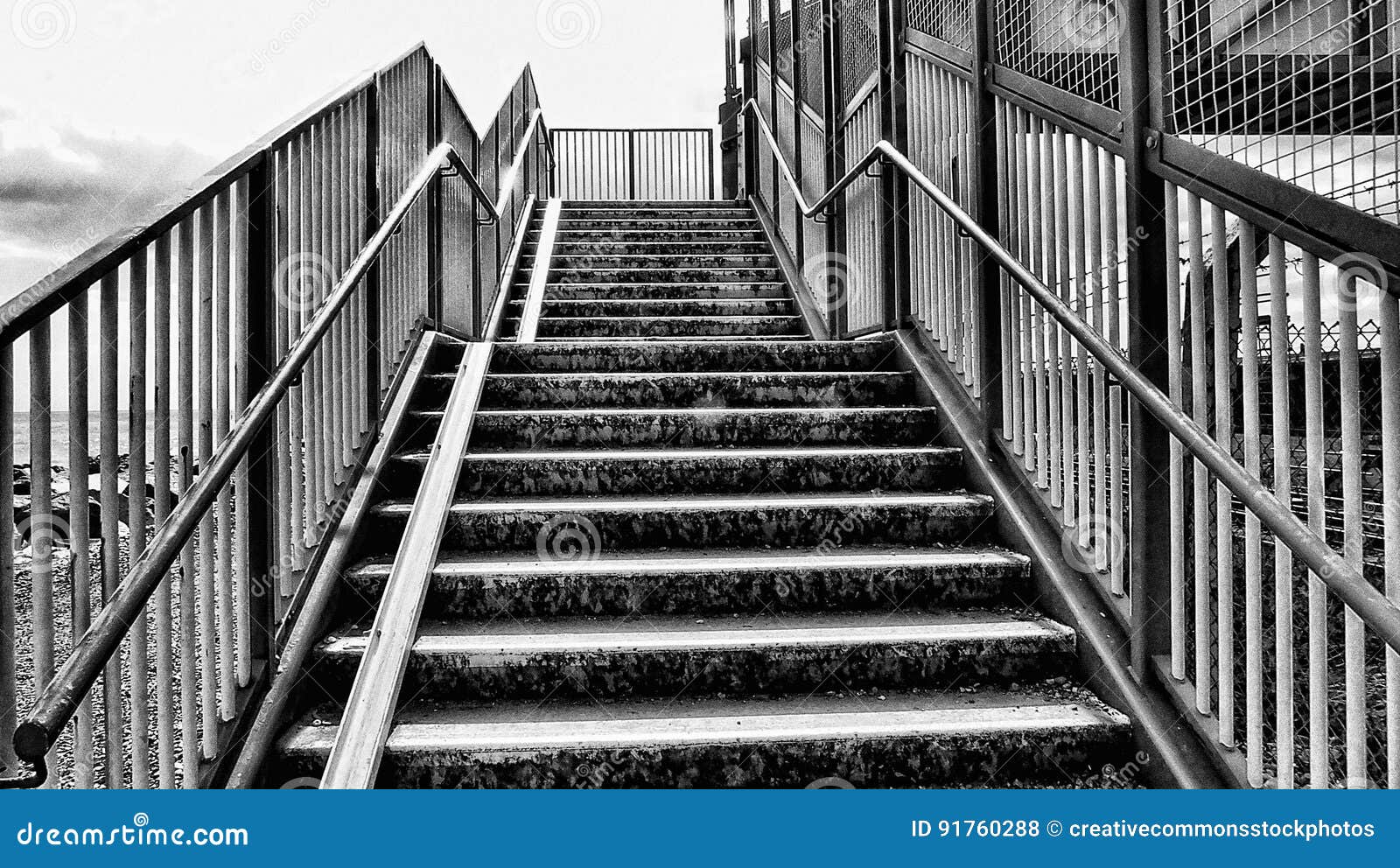 Black And White Stairs Picture. Image 91760288