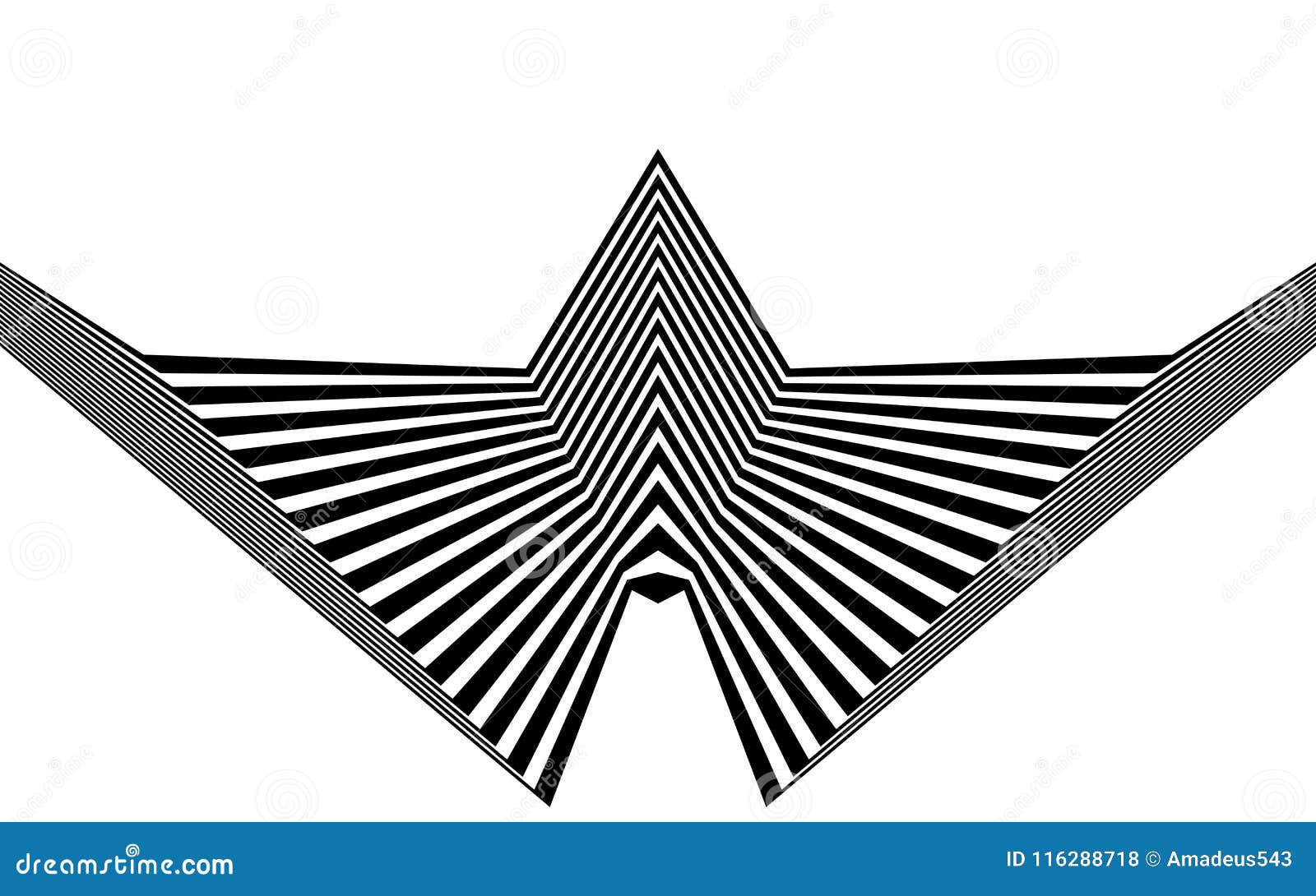 Black and White Stripe Line Abstract Graphic Optical Art Stock Vector Illustration of modern