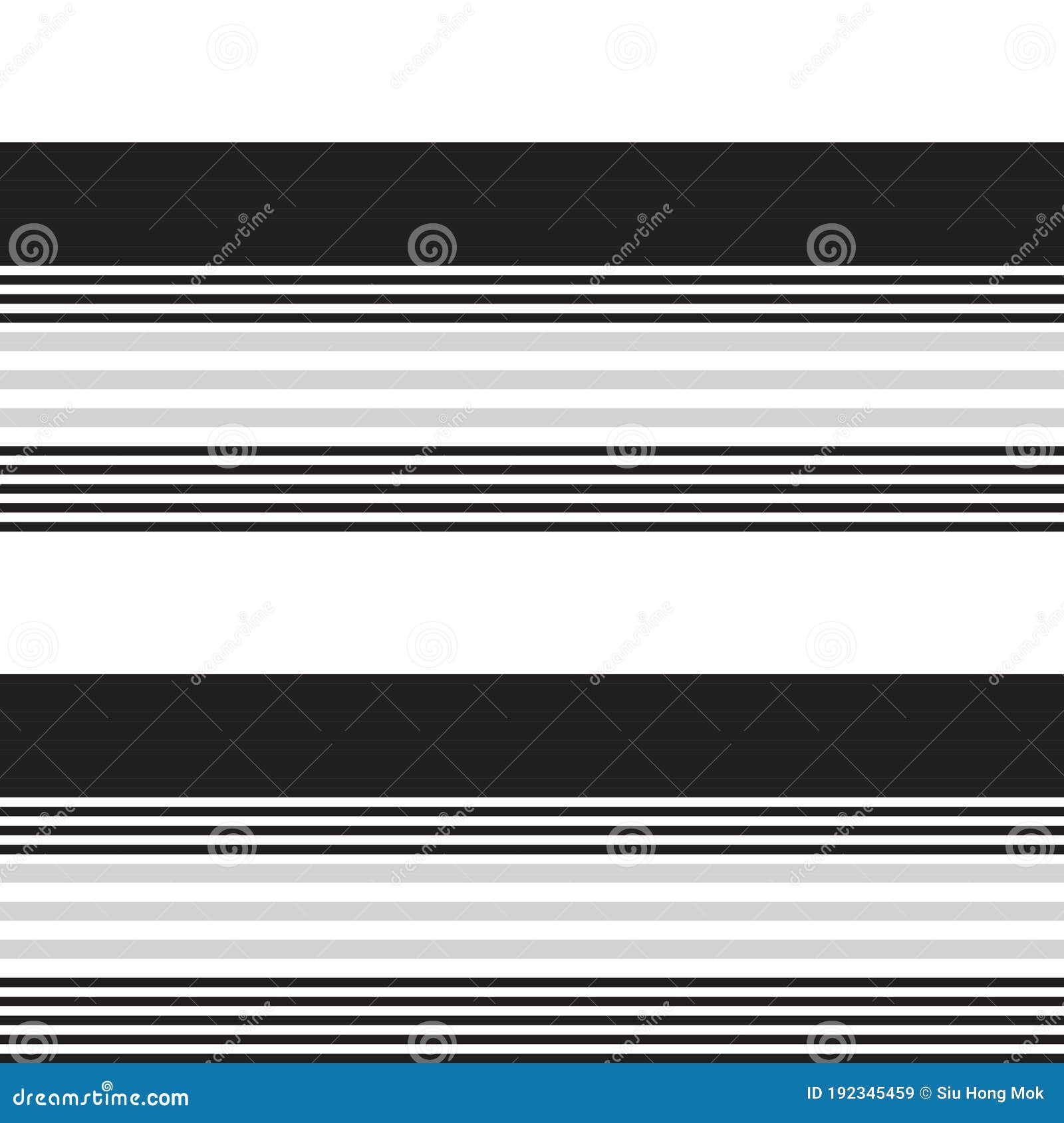 Black and White Stripe Seamless Pattern Background in Horizontal Style