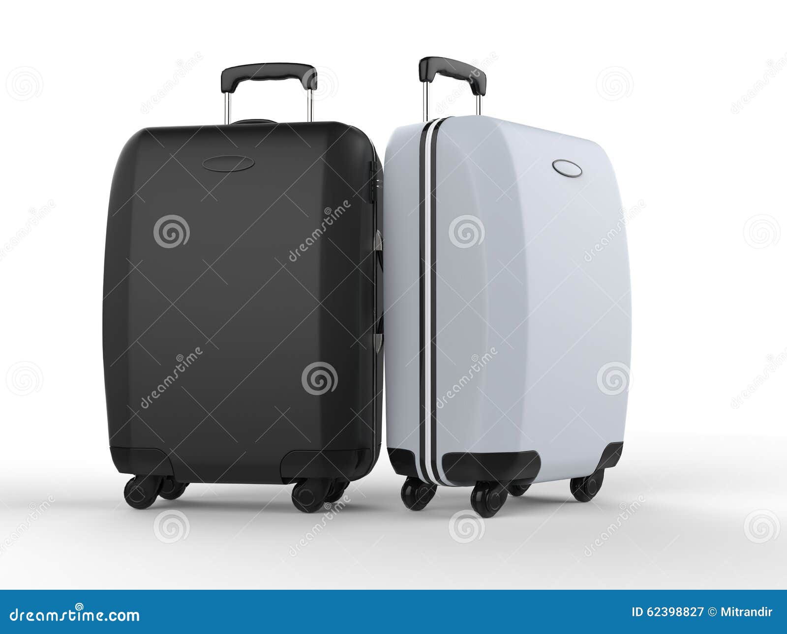 Black and white suitcases stock illustration. Illustration of object