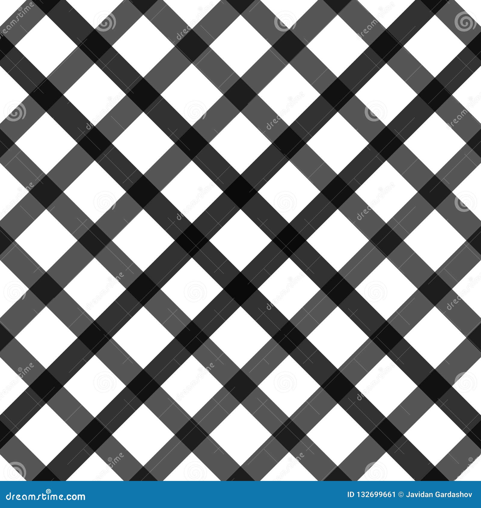 Black and white fabric texture check seamless Vector Image