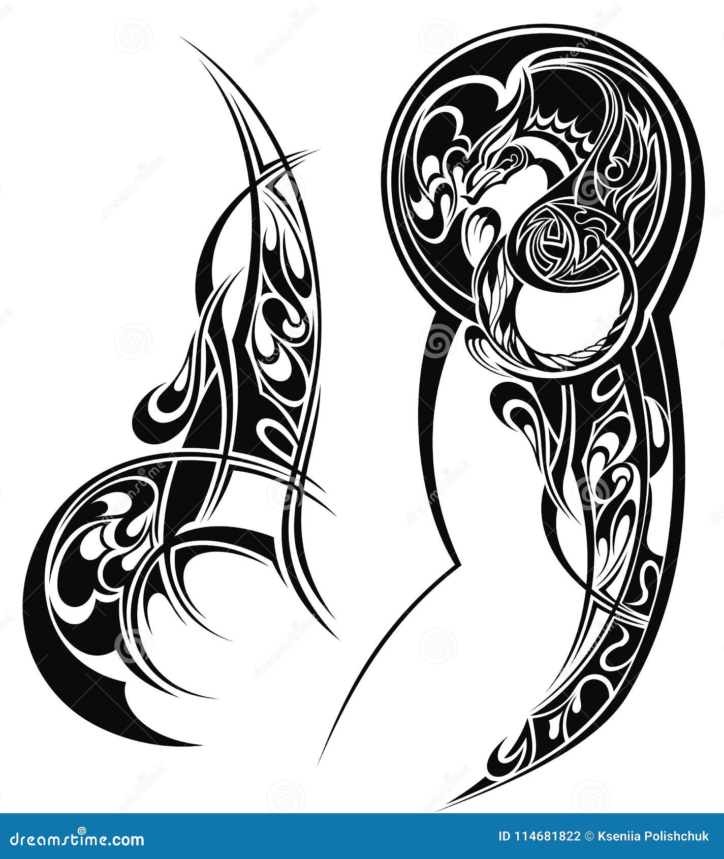 Black And White Abstract Tattoo Designs