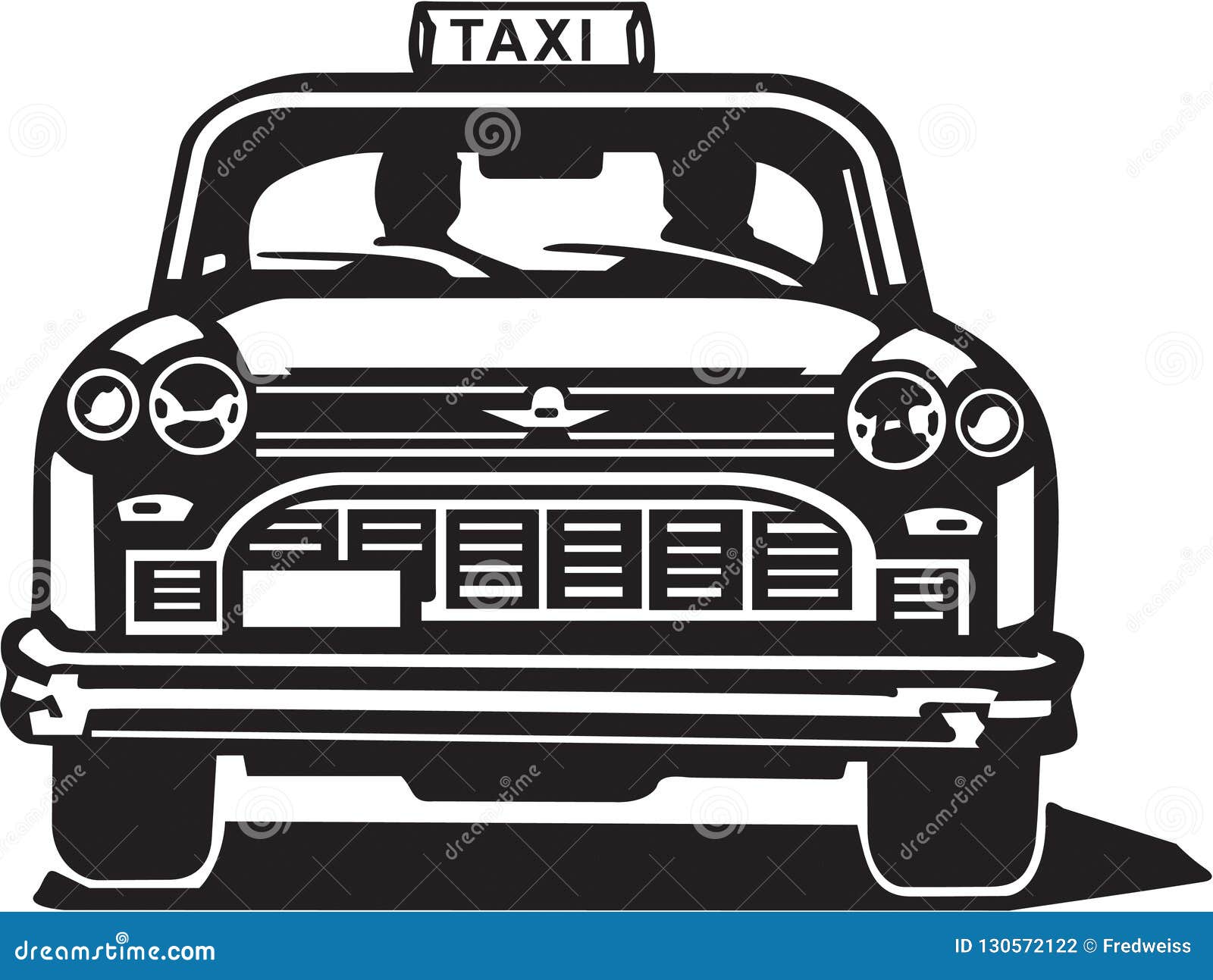 Black and White Taxi Illustration Stock Vector Illustration of vector