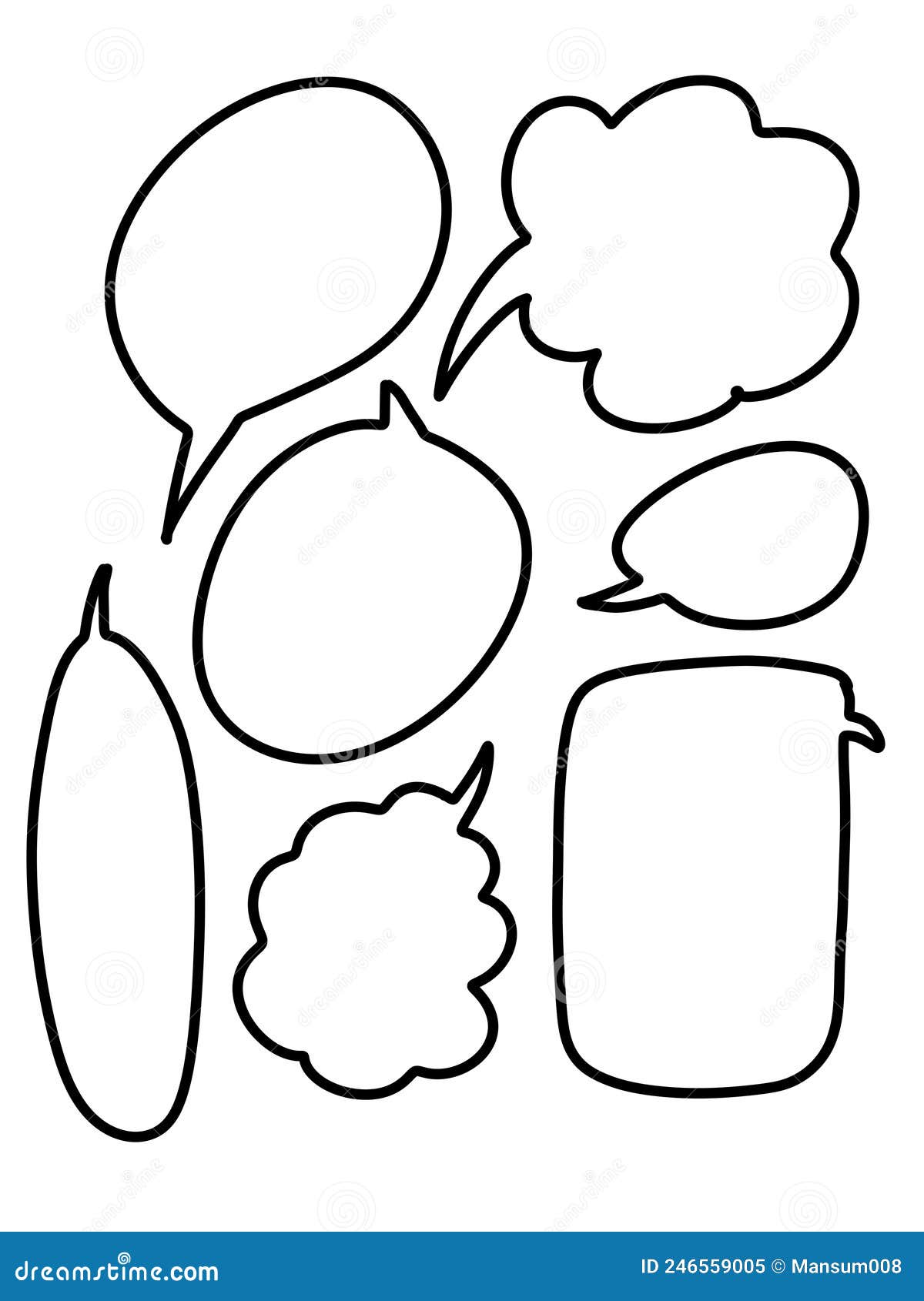 Black and White of Text Box Stock Illustration Illustration of