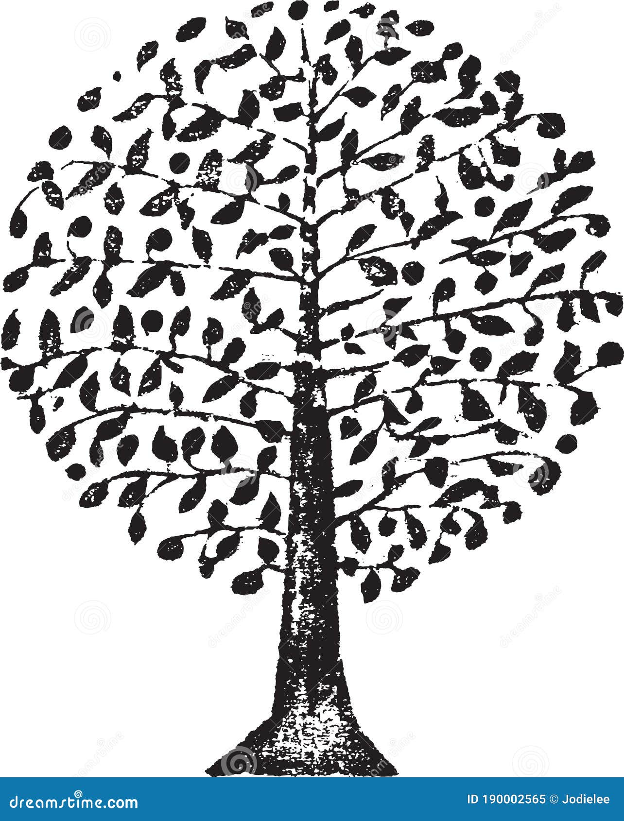 Black and White Tree Illustration Stock Vector Illustration of