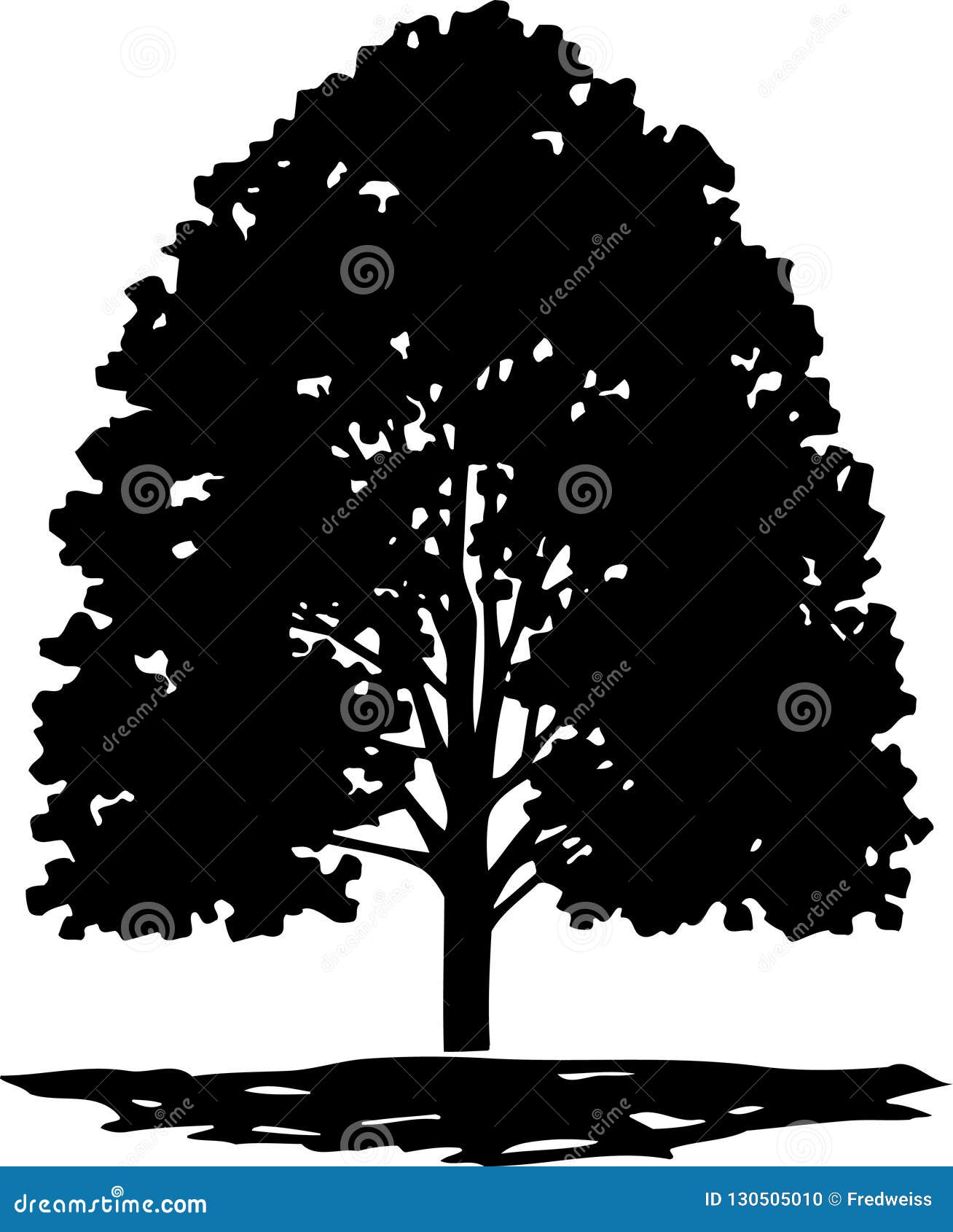 Black and White Tree Illustration Stock Vector Illustration of forest