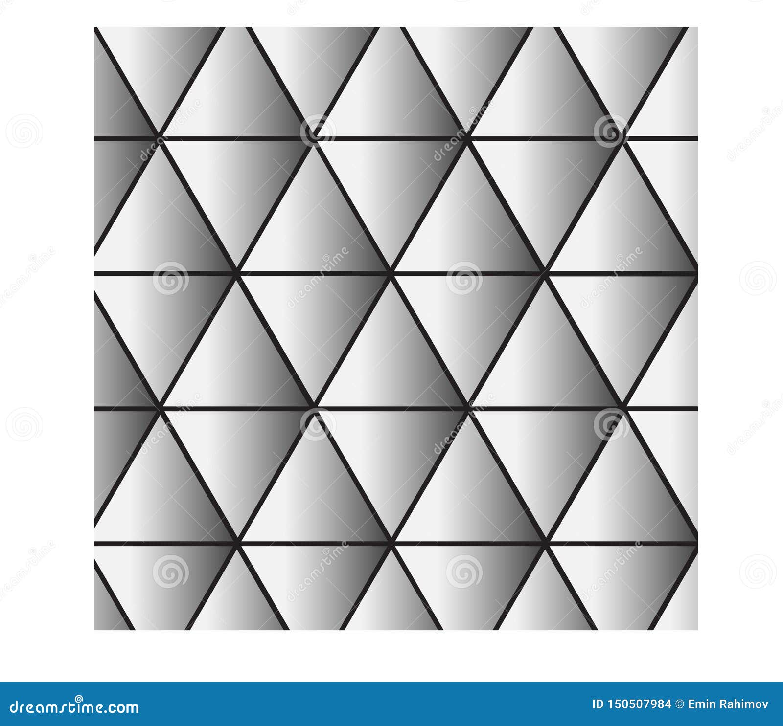 Black and White Triangle Background - Vector Illustration Stock