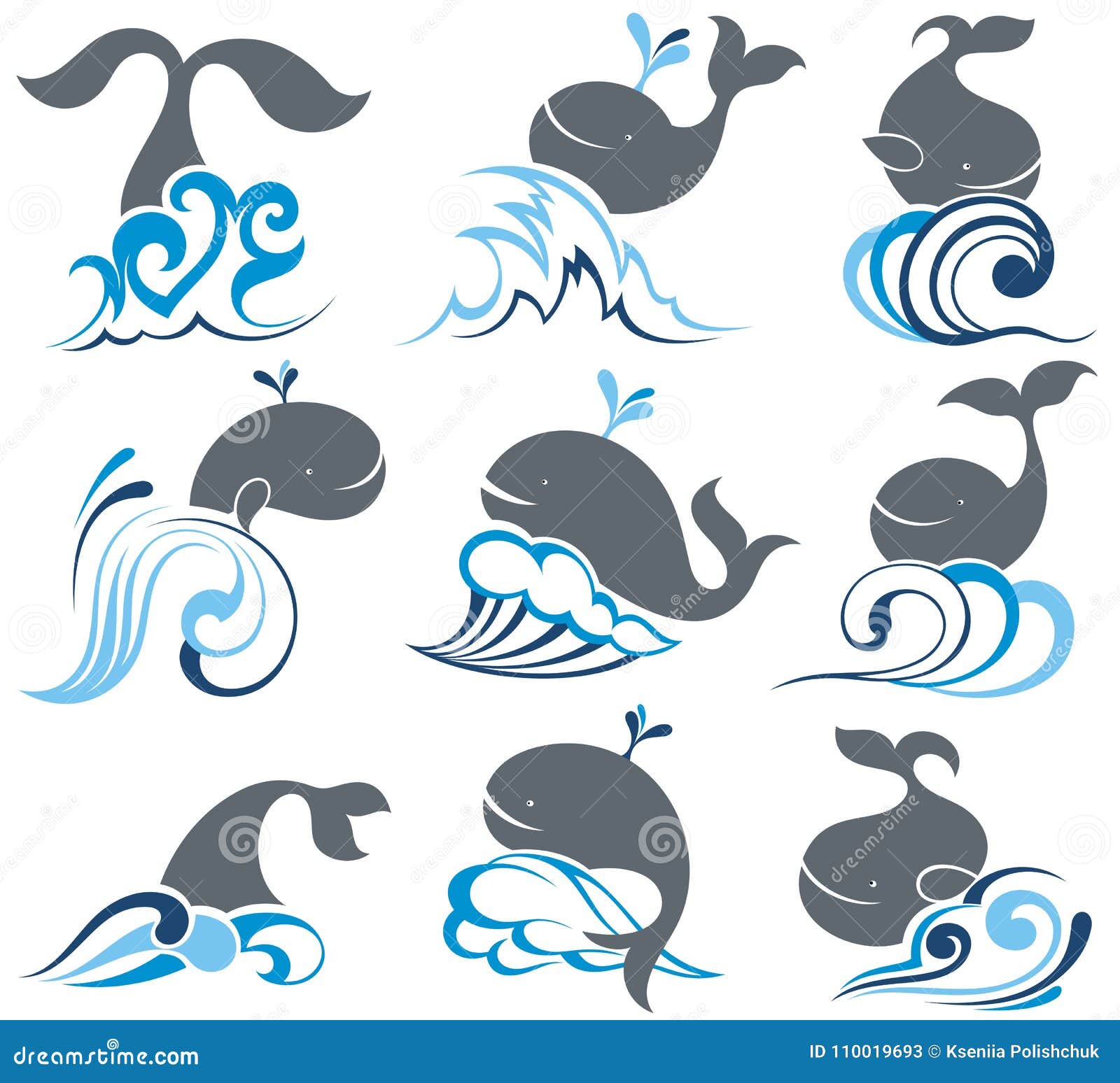 Karikatur Kochschürze Batik Sea Whale Tribal Für den Außen und Innenbereich 