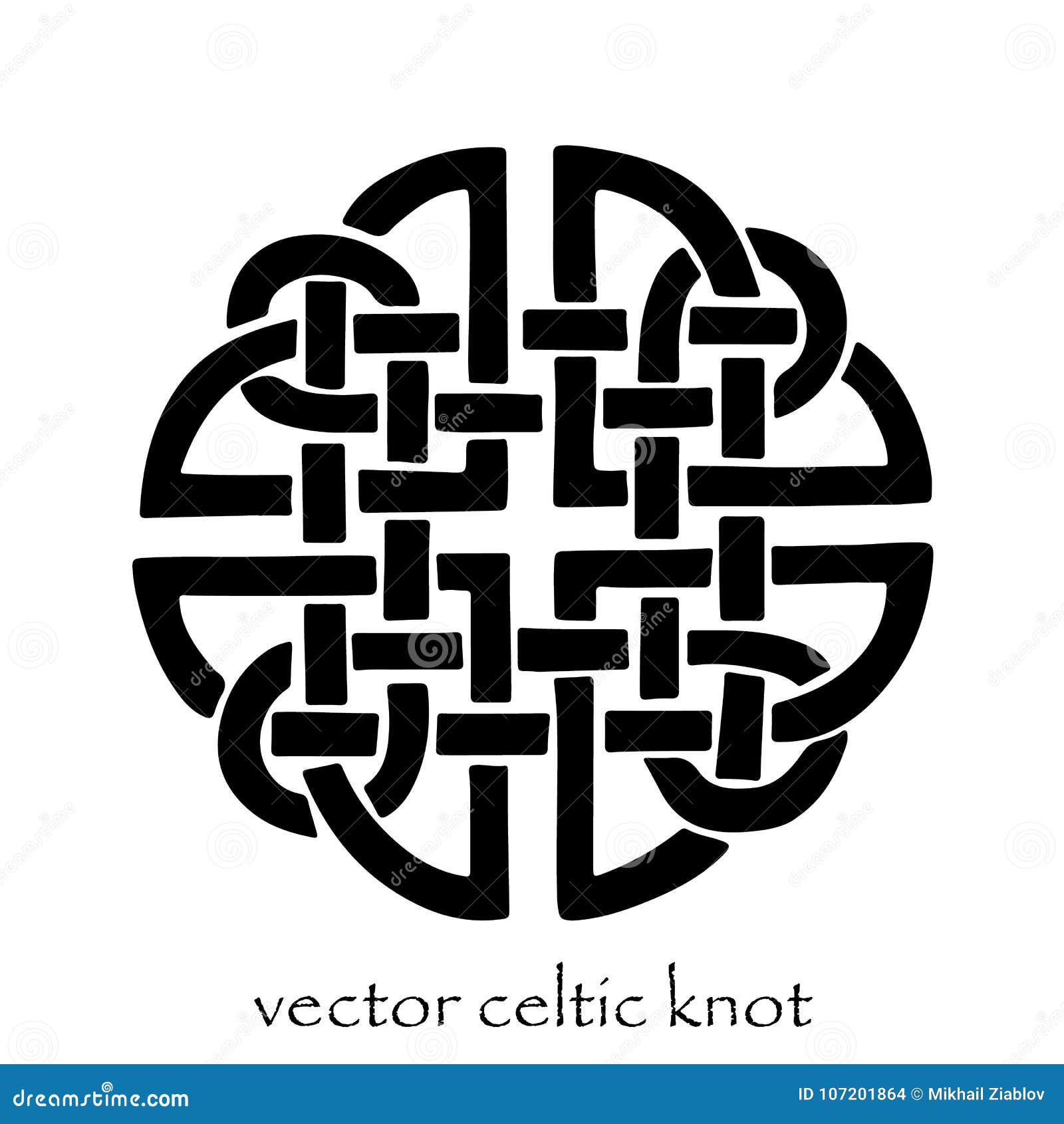 authentic black-white  celtic knot