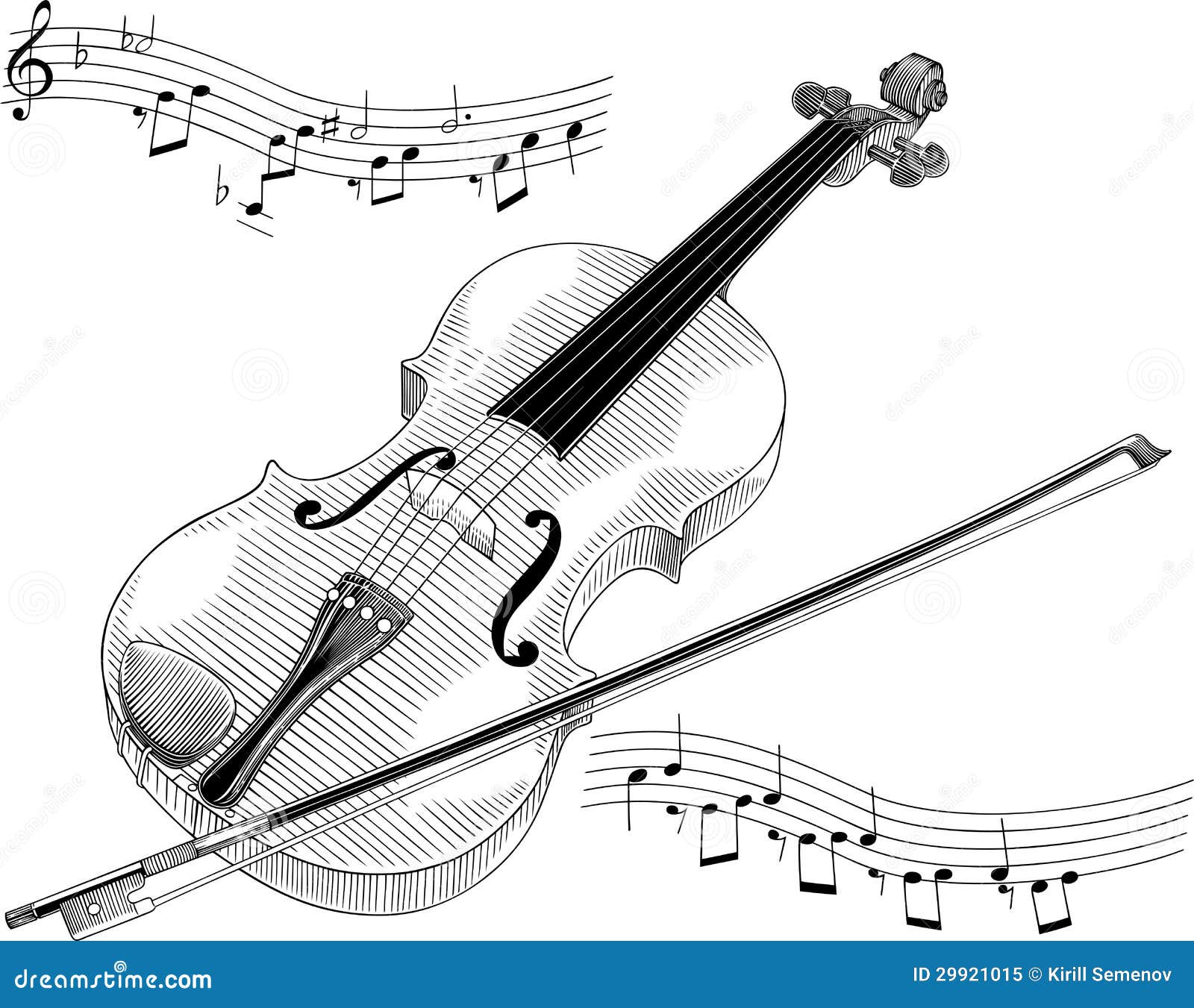 free violin clipart black and white - photo #14