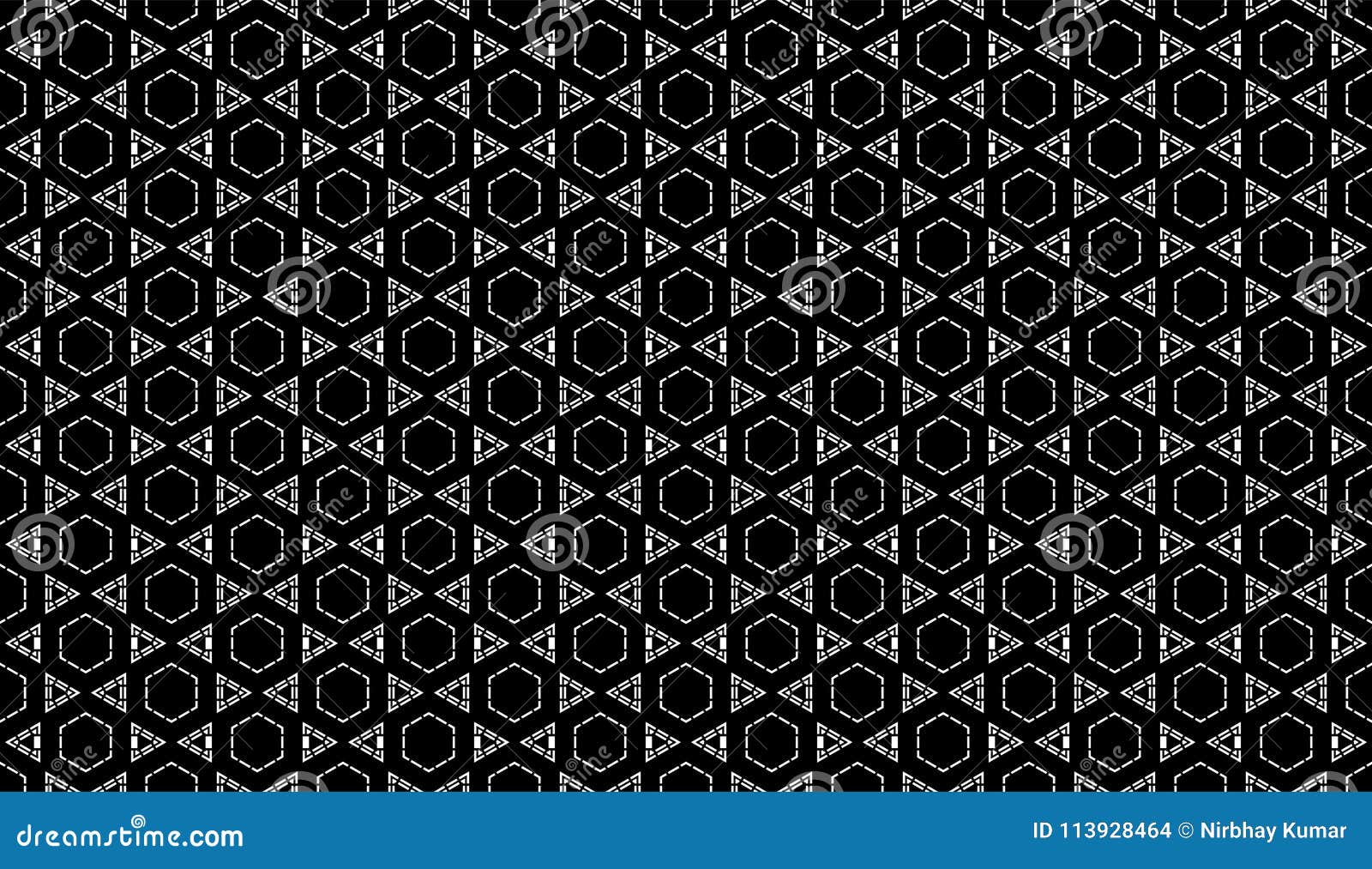 geometrical black and white seamless pattern 