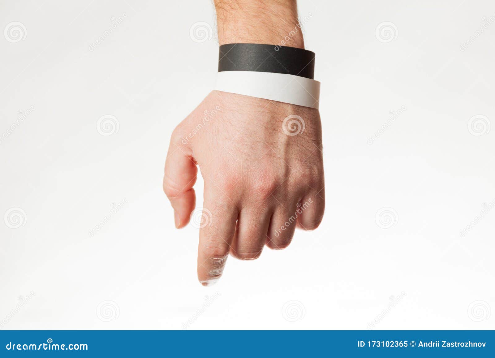 Download Black And White Version Of Blank Bracelet On Hand. Paper ...