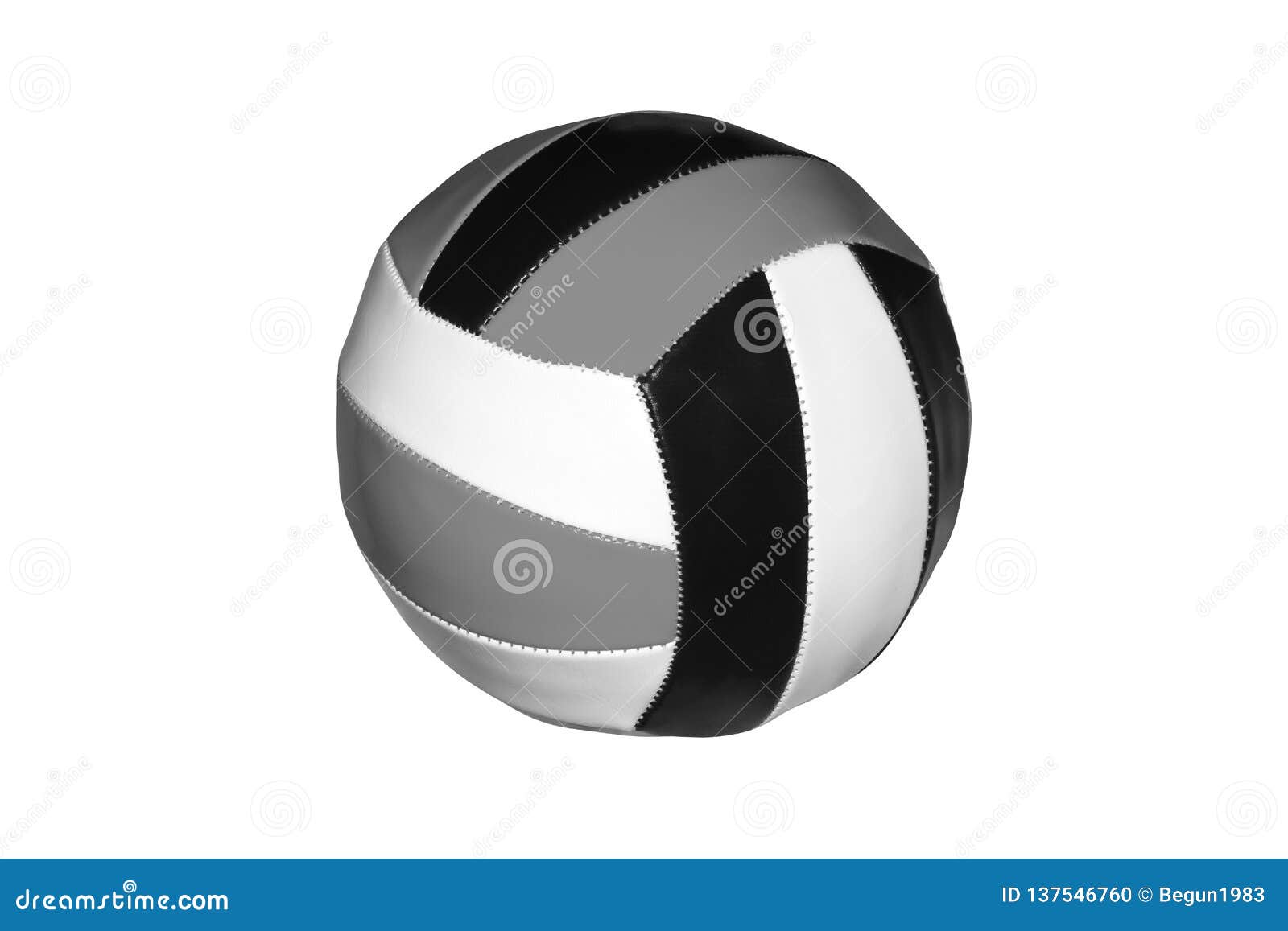 Black and White Volleyball Ball Stock Photo Image of black