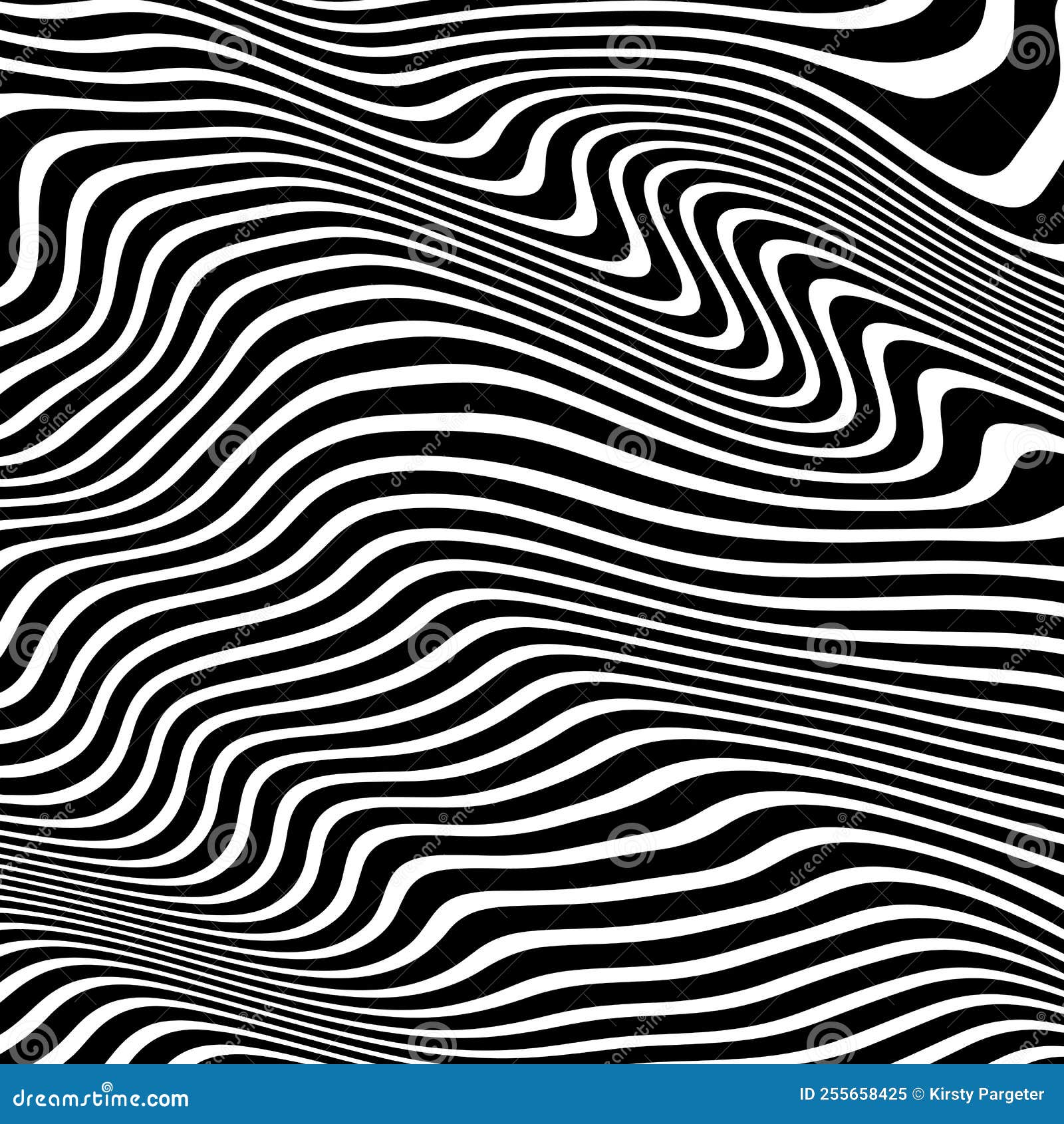 Black and White Wavy Lines Abstract Art Stock Vector - Illustration of ...