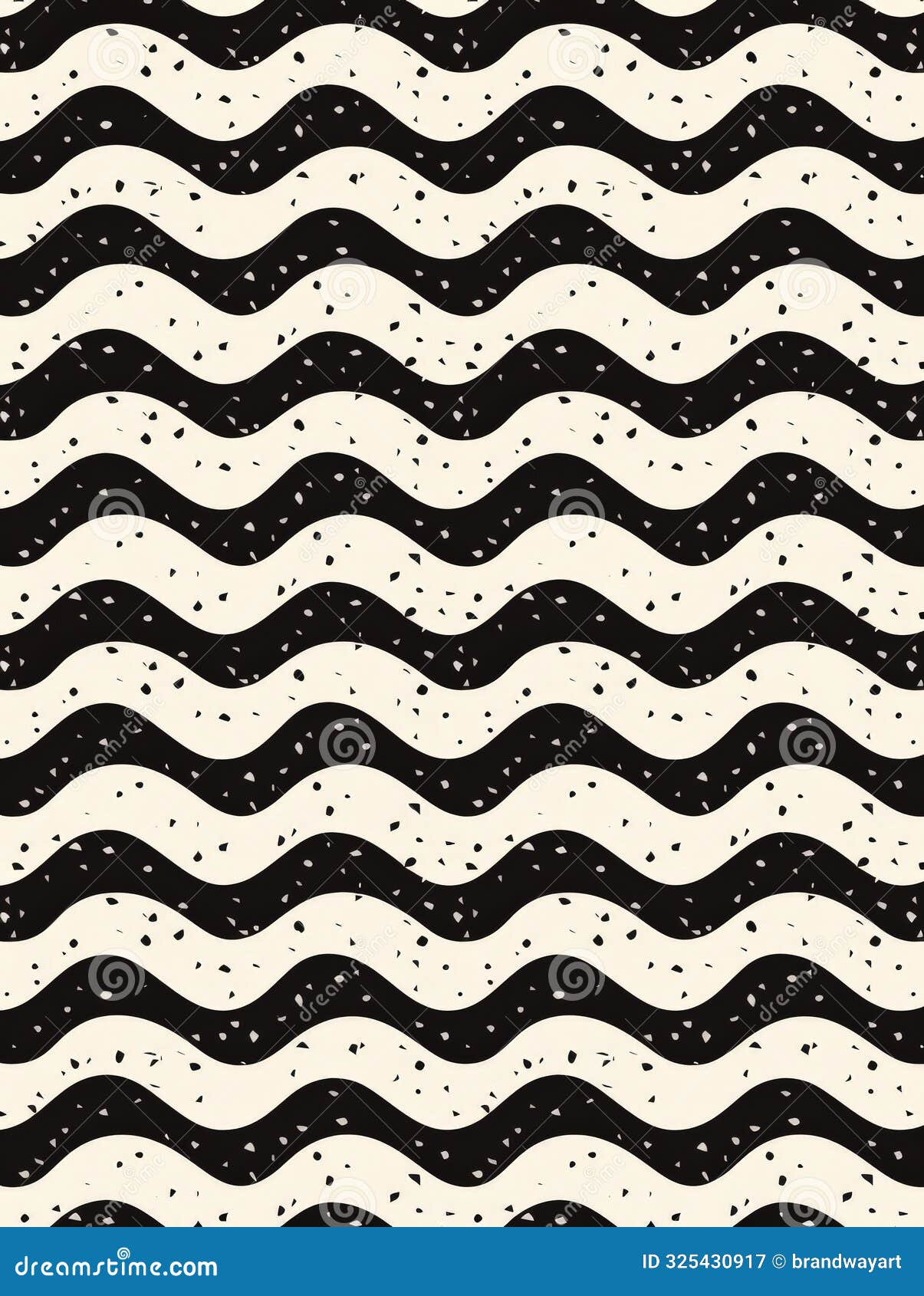 black and white wavy pattern with speckles
