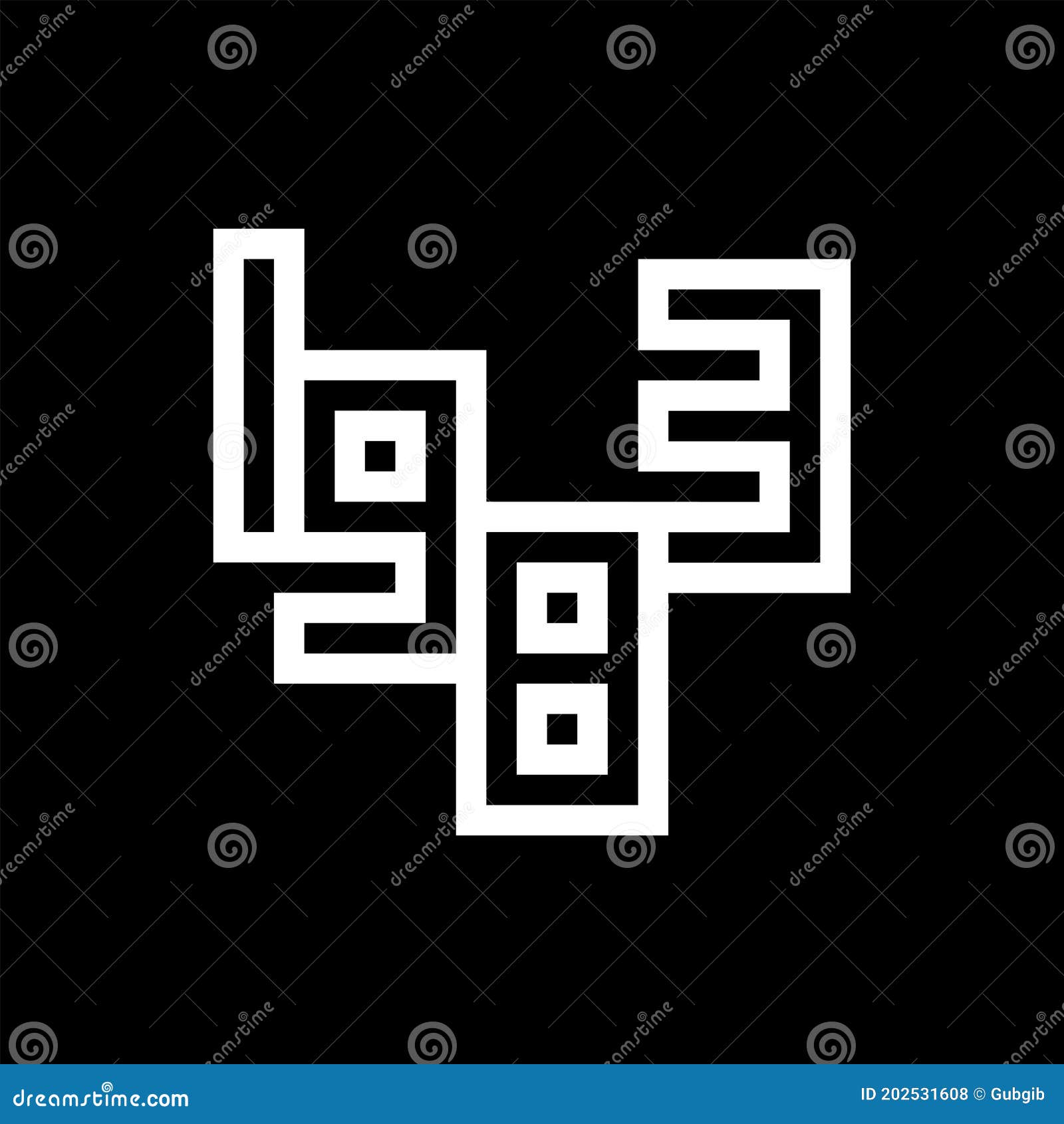 Black and White Year 1983 Text Stock Vector Illustration of digital