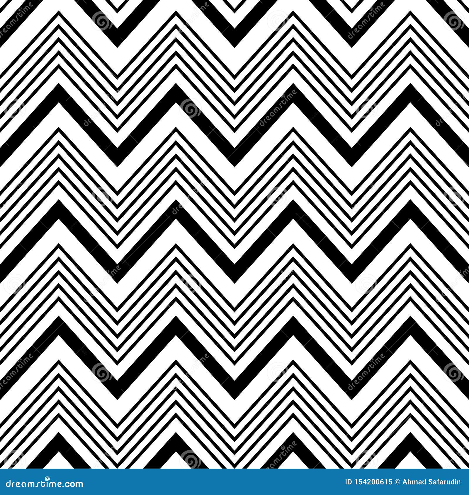 Black and White Zigzag Chevron Pattern, Seamless Zig Zag Line Texture