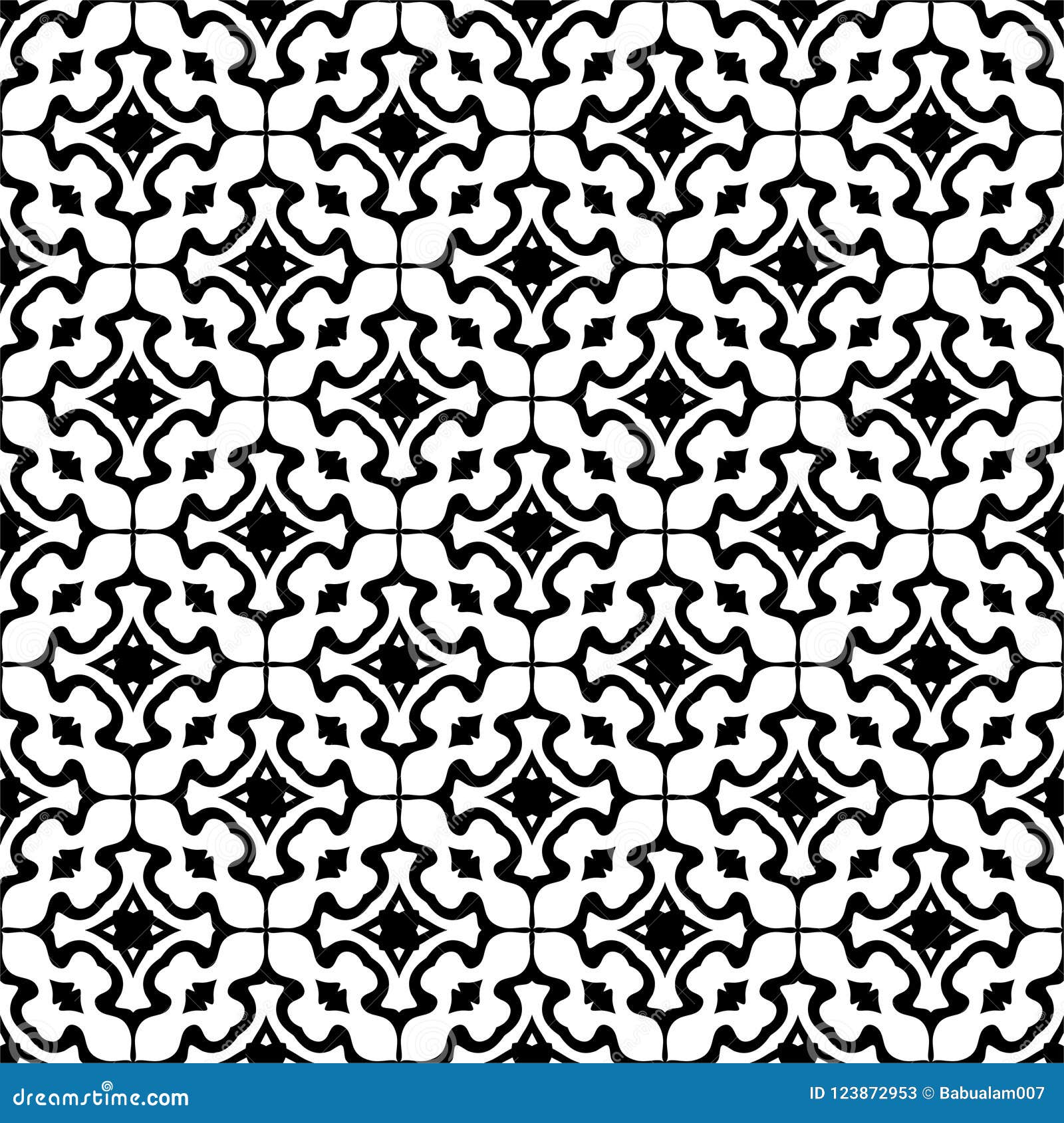 Black and Whiteseamlesss Pattern Vector File Stock Vector