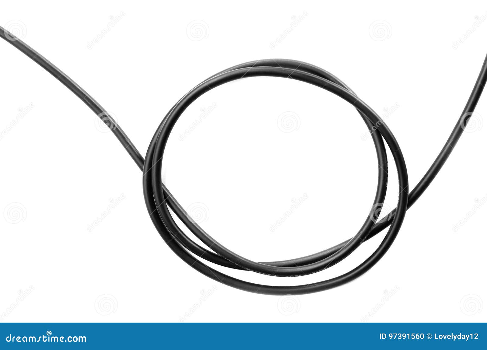 Black Wire Power Cable Isolate on White Stock Photo Image of energy