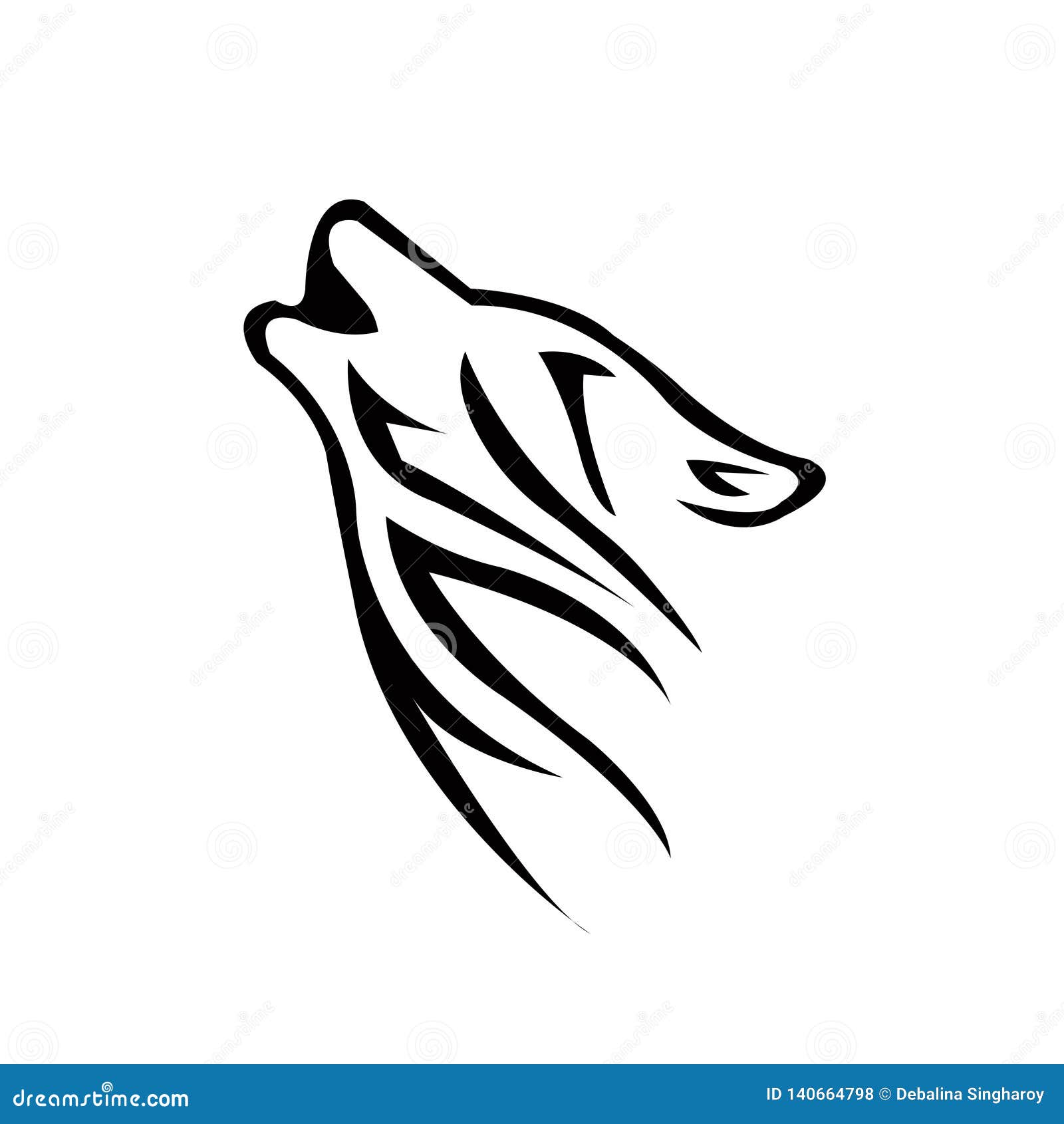 Wolf Logo Vector Geometric Graphic Stock Vector Illustration Of Black Graphic