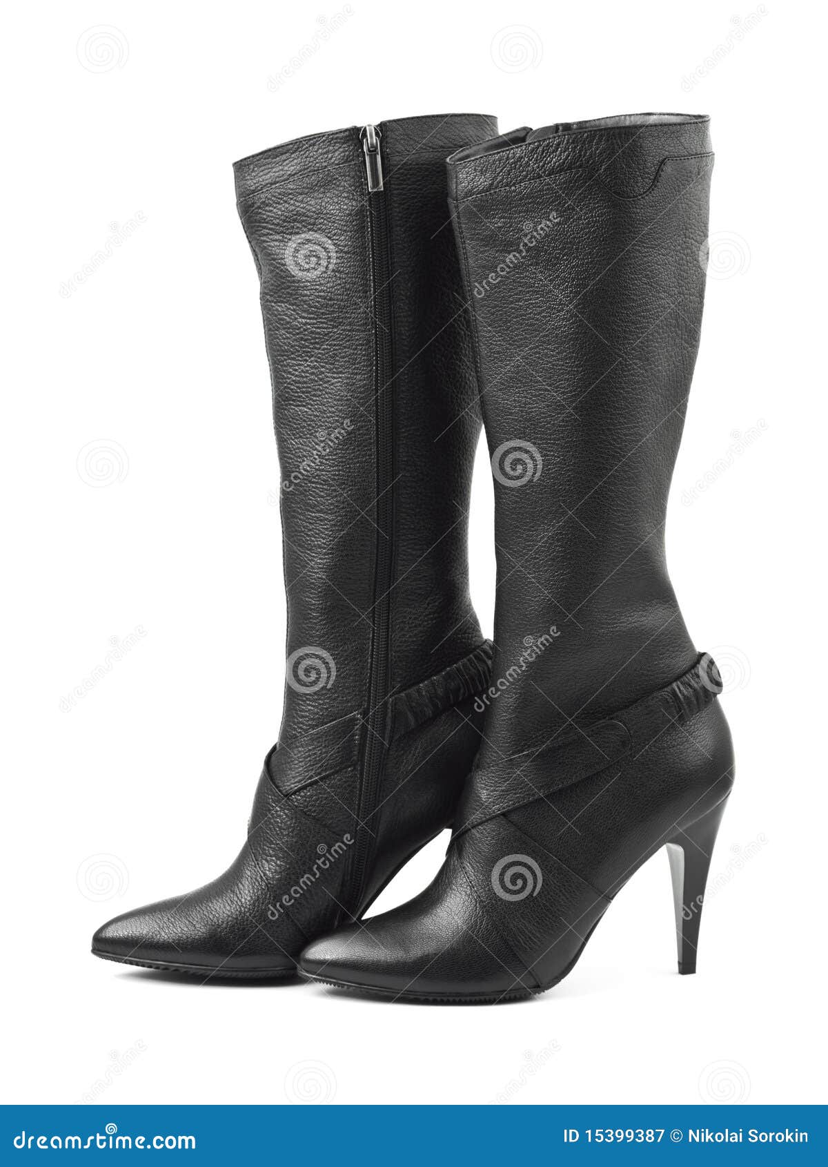 Black woman boots stock image. Image of shoe, pair, leather - 15399387