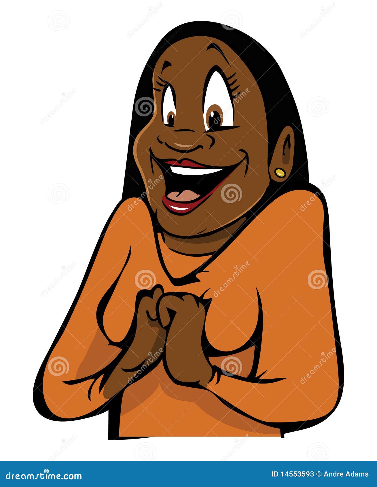 woman excited clipart