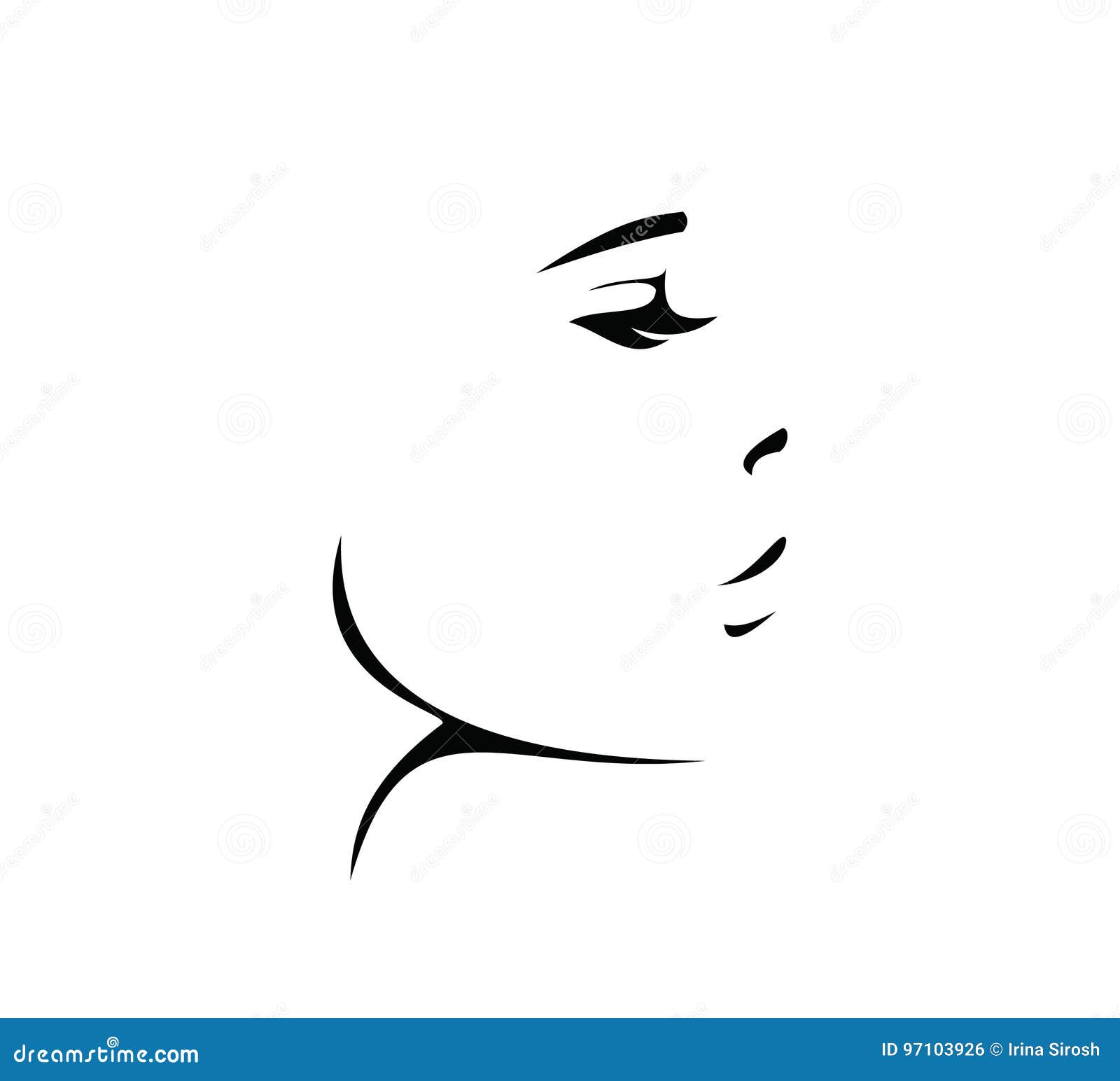 Black Woman Face Icon Vector Stock Vector Illustration Of Drawing Beautiful